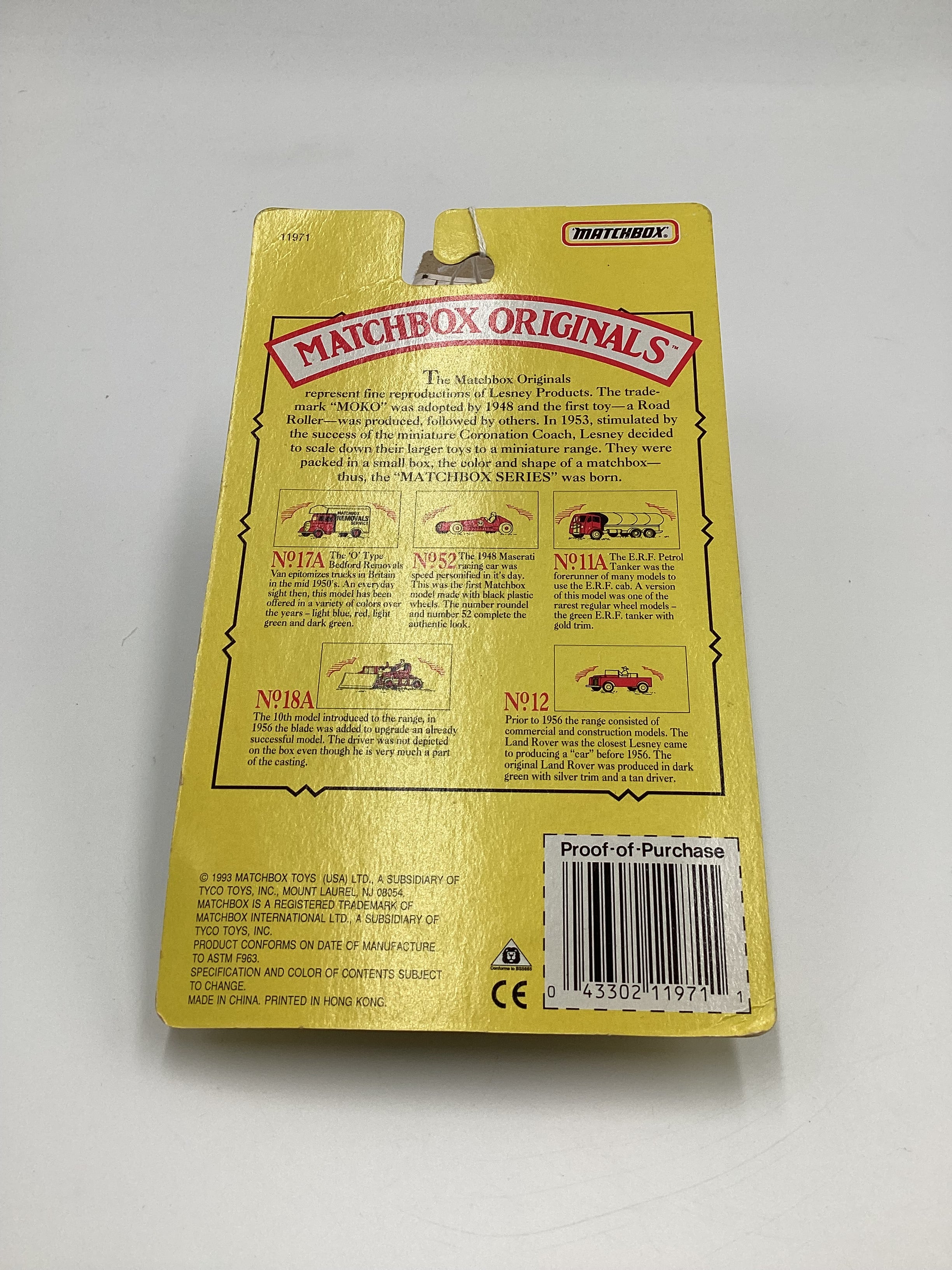 1992 Matchbox Originals No. 11A E.R.F. Petrol Tanker Light Blue (SR) - Image 7