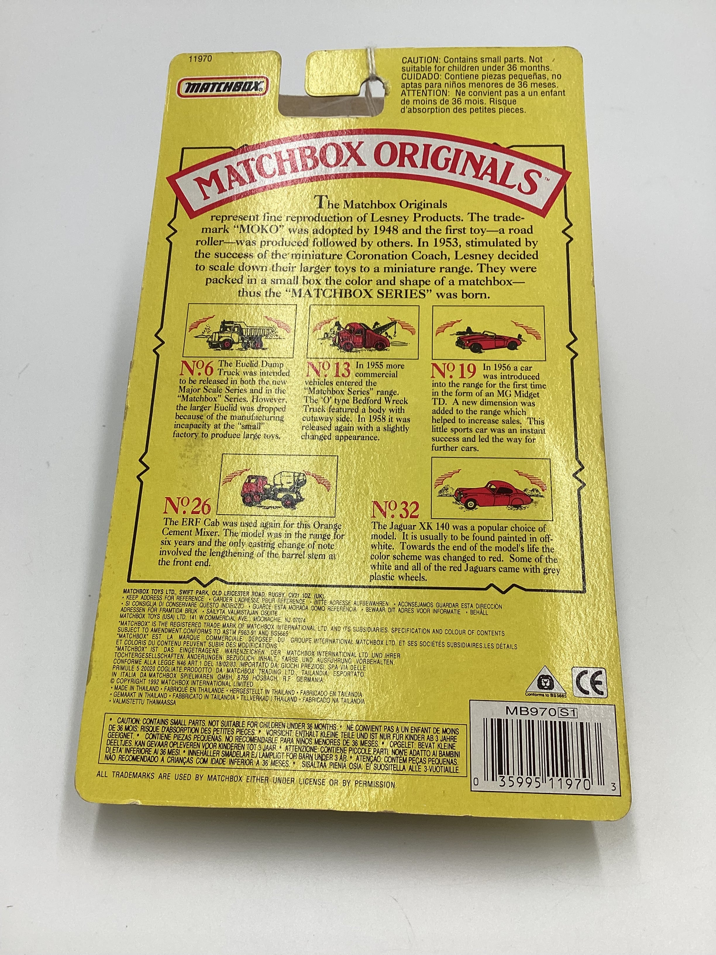 1992 Matchbox Originals No. 6 Euclid Dump Truck Blue (SR) - Image 7