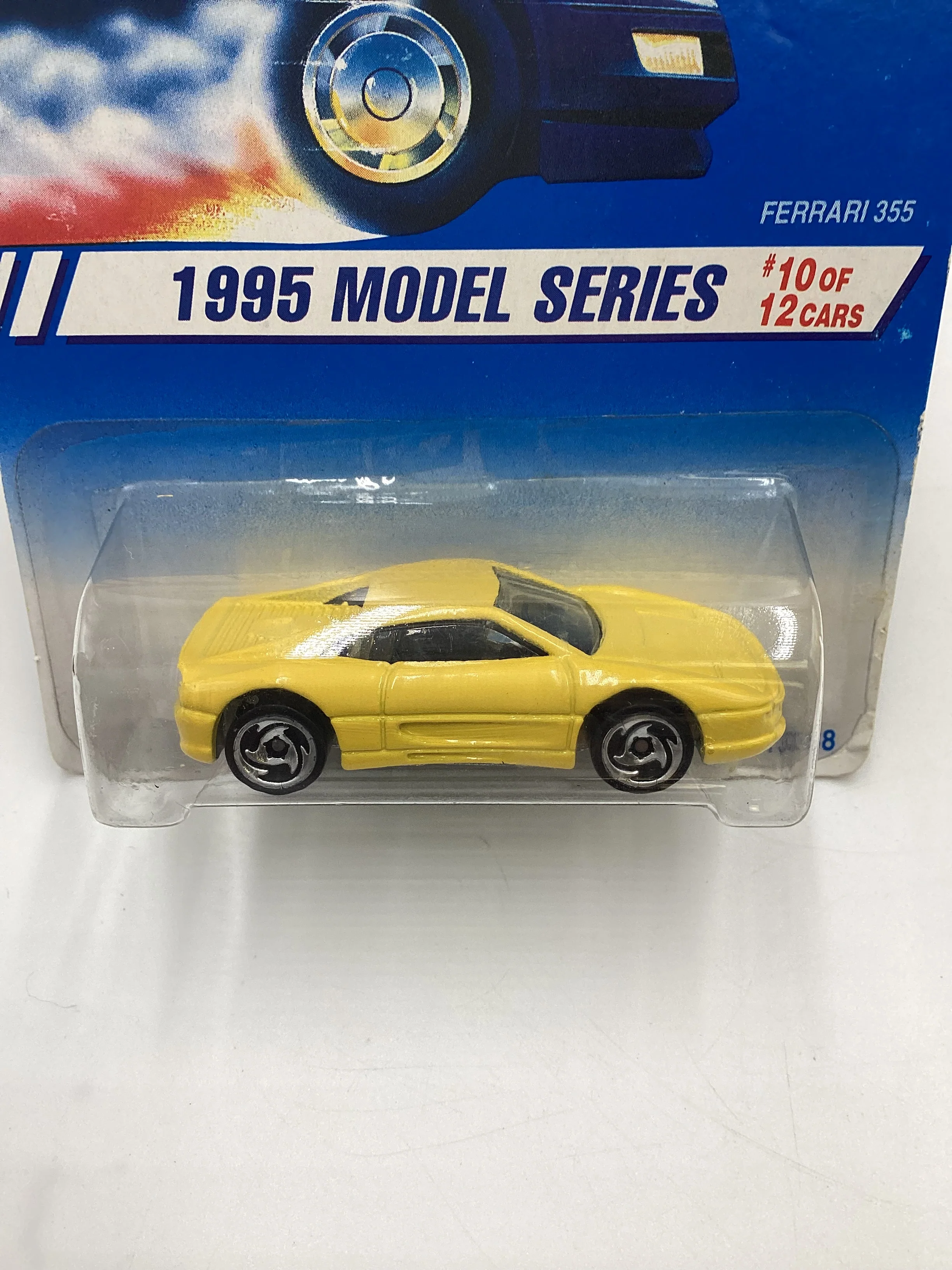 1995 Hot Wheels #350 Ferrari 355 Yellow W/ Saw Blade Wheels (SR) - Image 3
