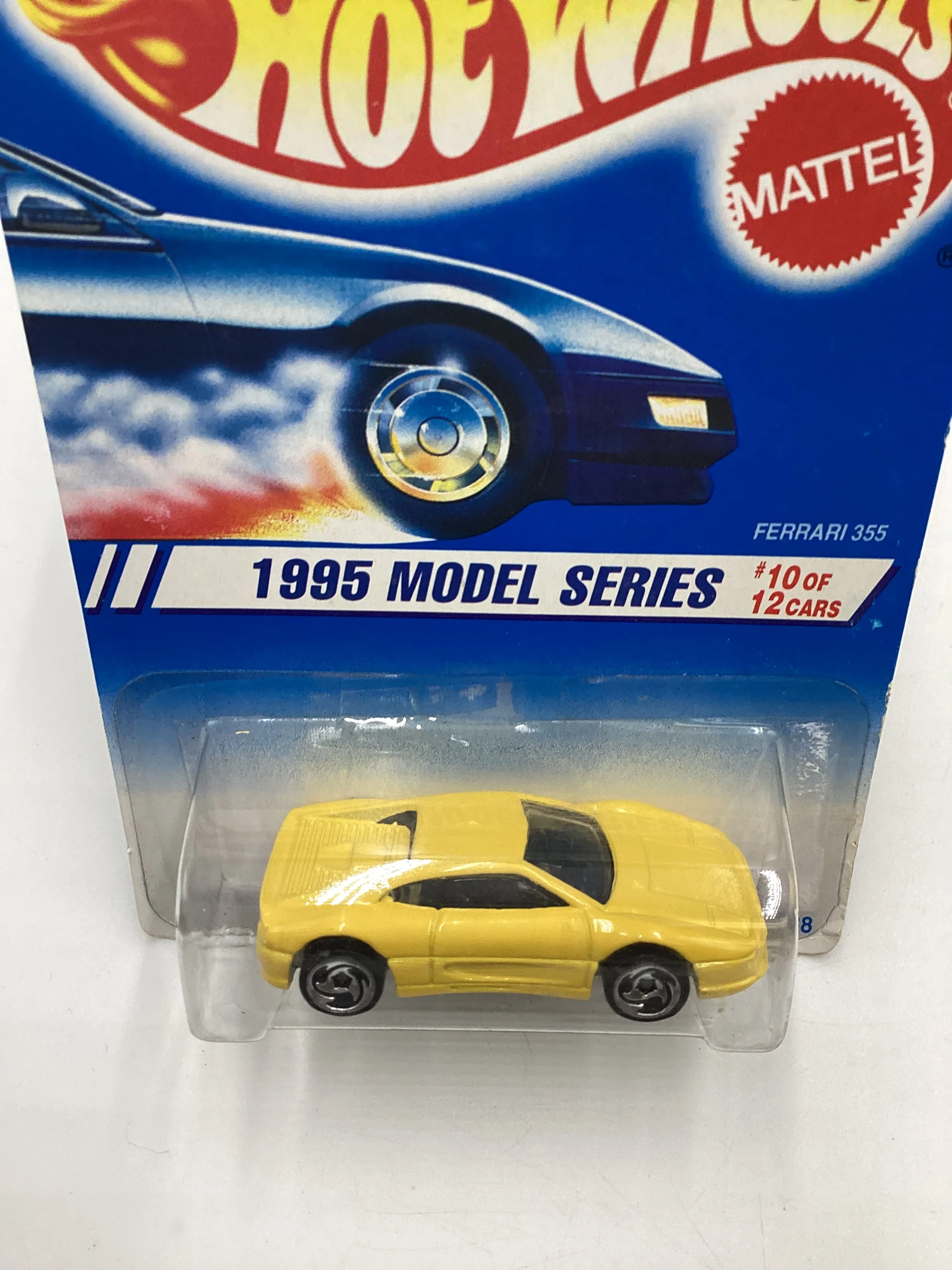 1995 Hot Wheels #350 Ferrari 355 Yellow W/ Saw Blade Wheels (SR) - Image 6