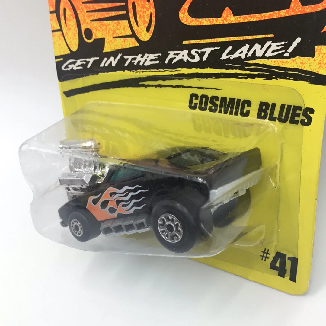 1995 Matchbox #41 Cosmic Blues black with flames 50C - Image 4