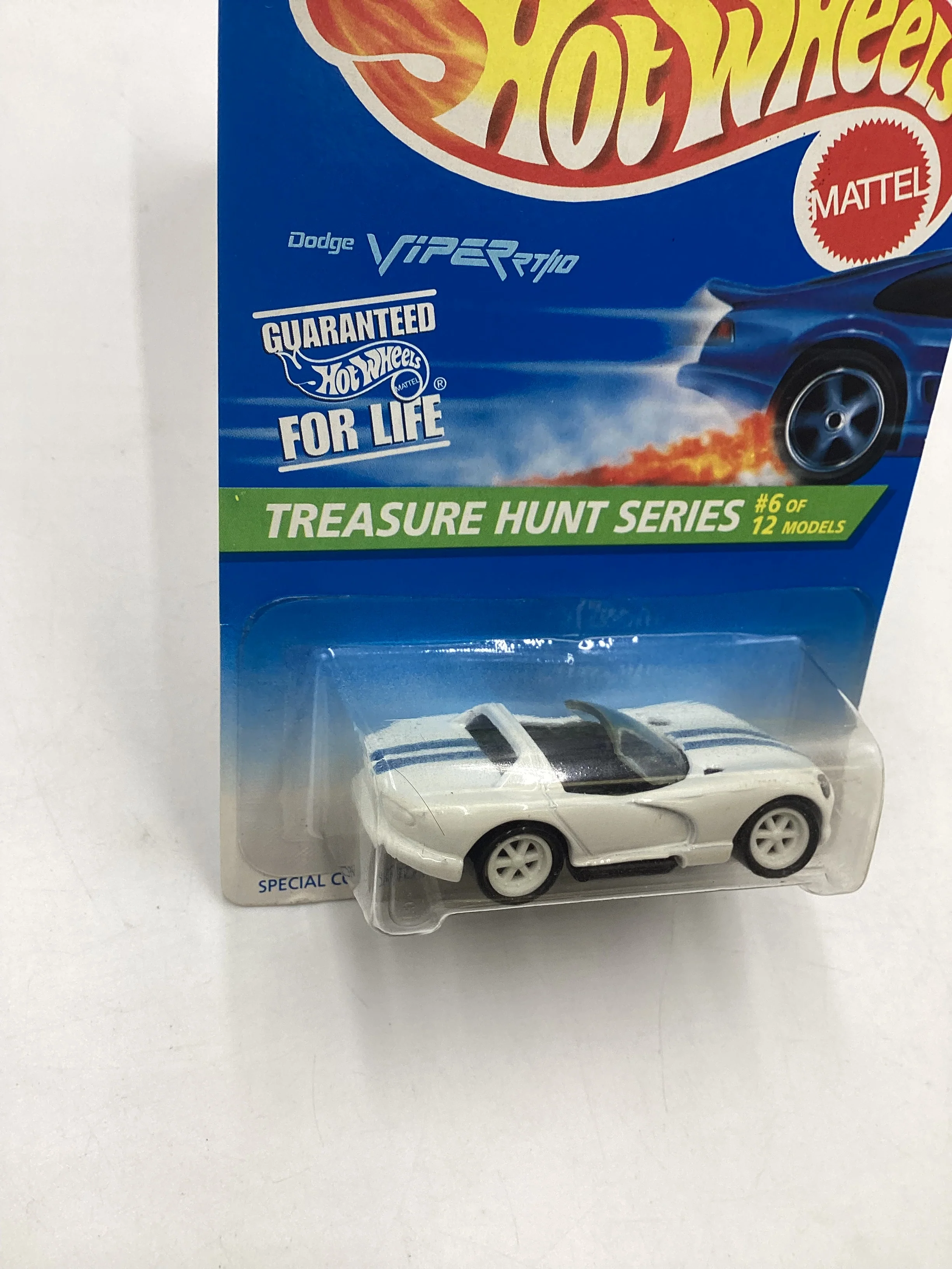 1996 Hot Wheels Treasure Hunt 6/12 Dodge Viper RT/10 White #433 273E - Image 6