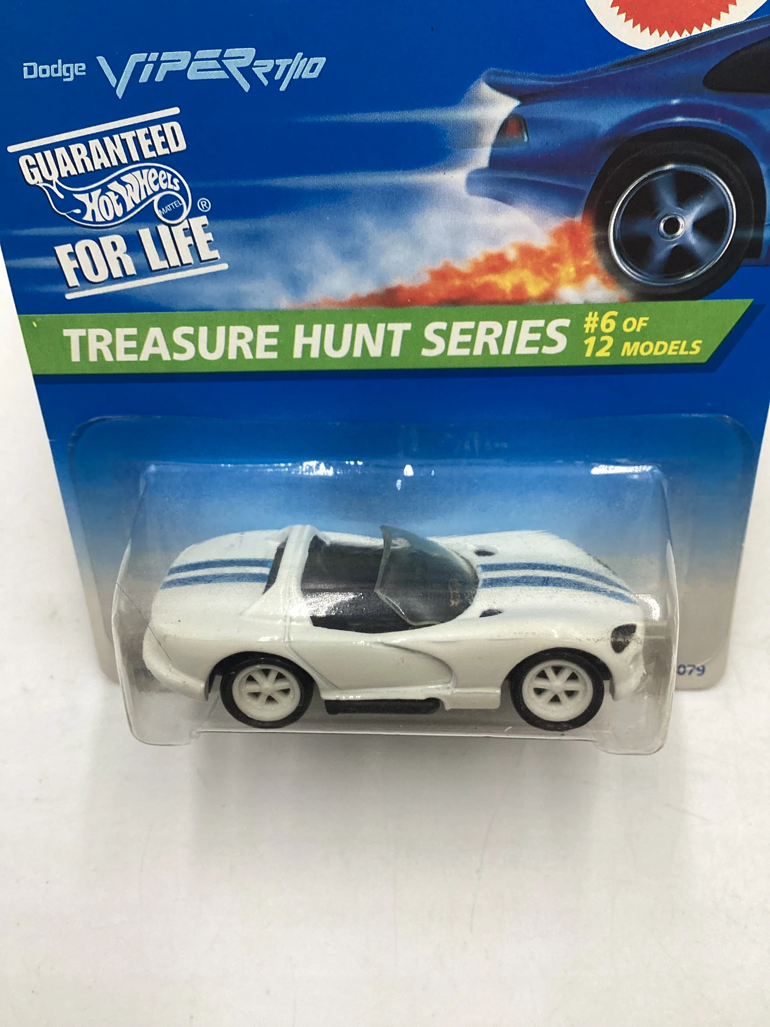 1996 Hot Wheels Treasure Hunt 6/12 Dodge Viper RT/10 White #433 273E - Image 7