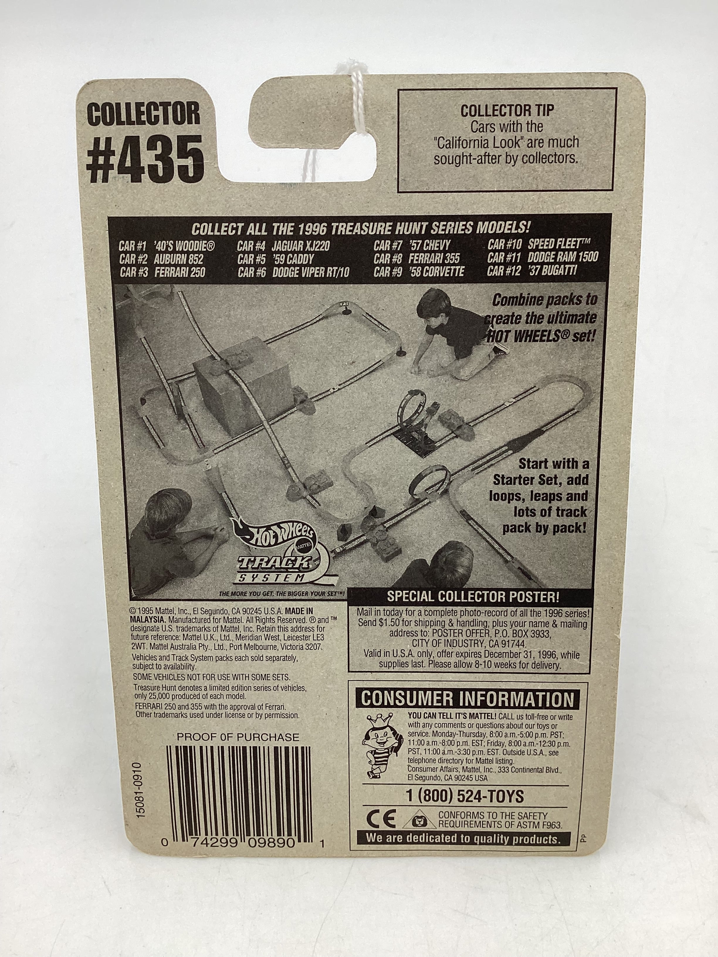 1996 Hot Wheels Treasure Hunt 8/12 Ferrari 355 #435 274E - Image 7