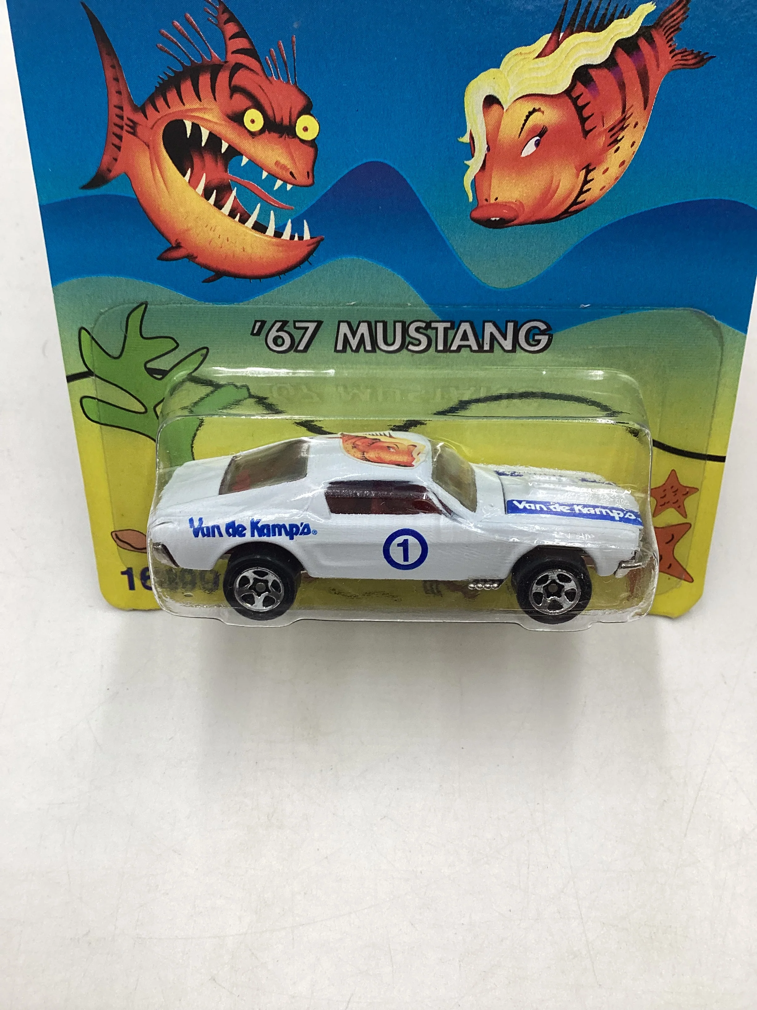 1996 Hot Wheels Van De Kamps Mail In 67 Mustang White - Image 3