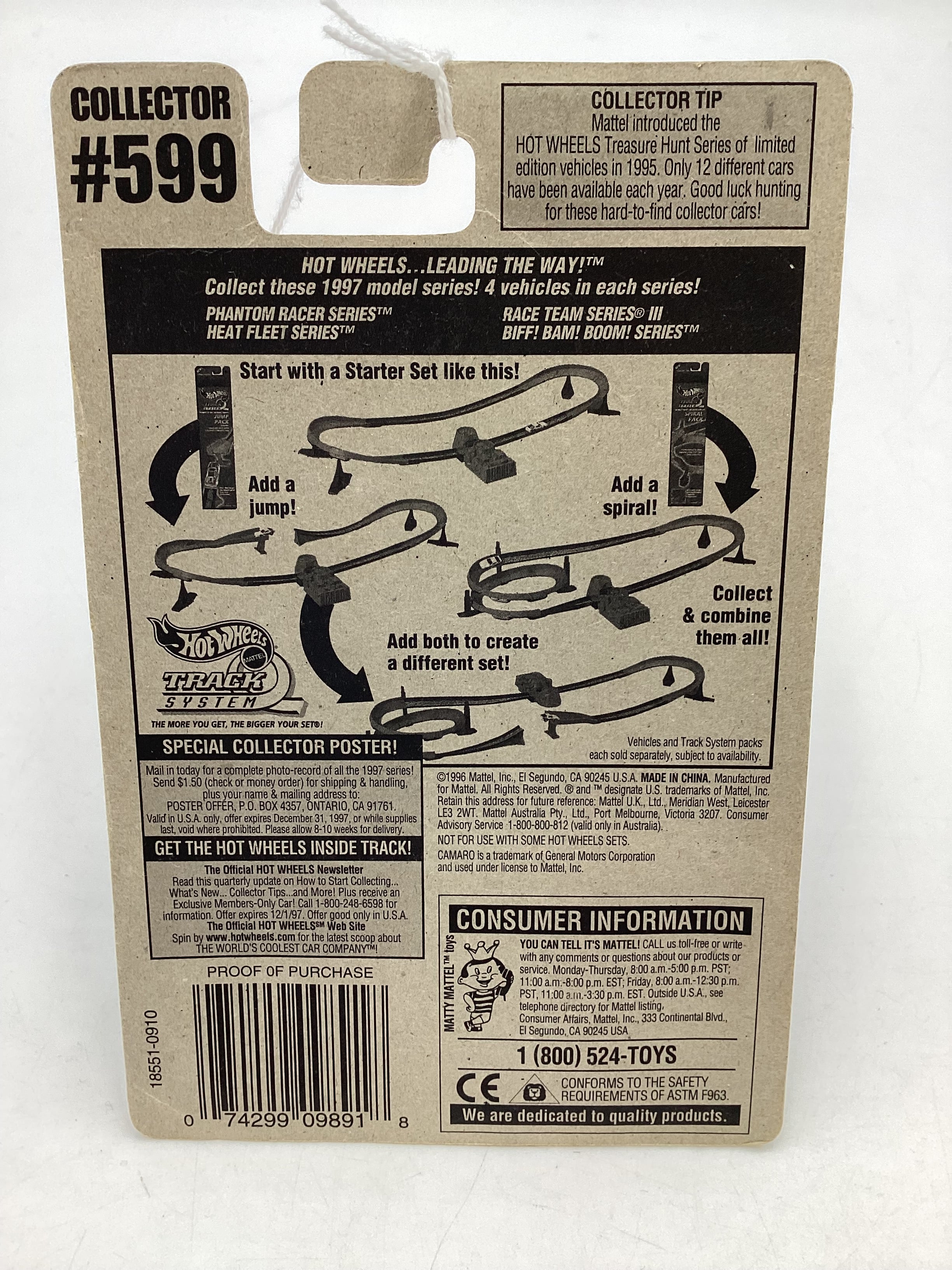 1997 Hot Wheels #599 Camaro Wind 13B - Image 7