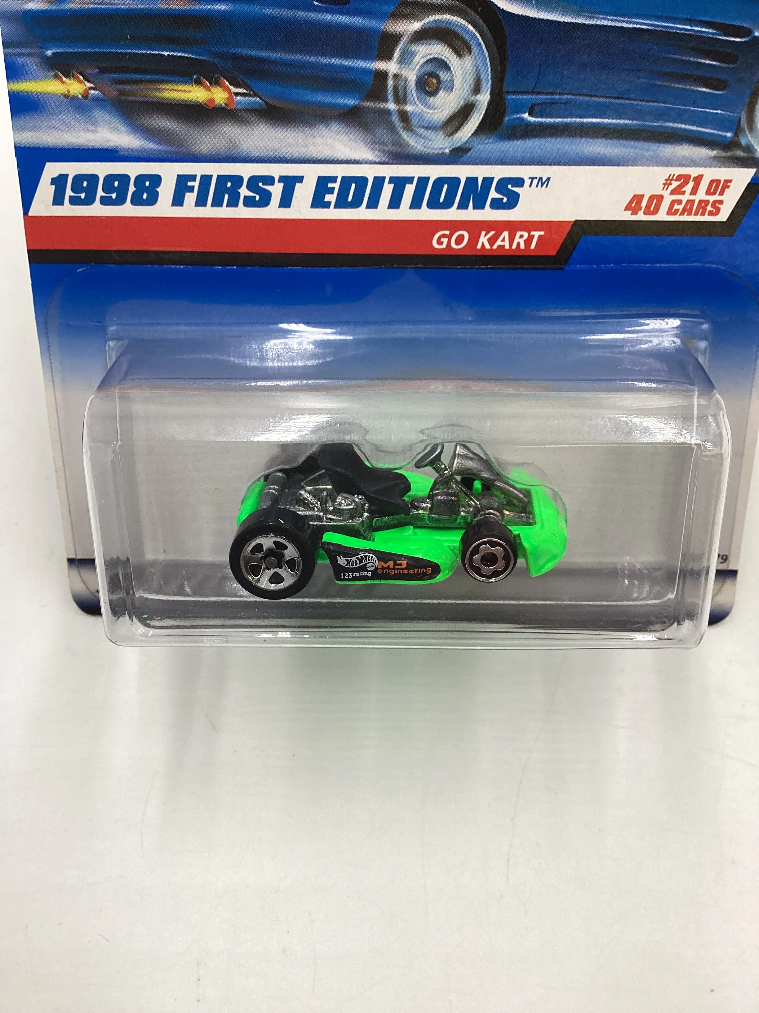 1998 First Edition Hot Wheels #651 Go Kart Green 114A - Image 3