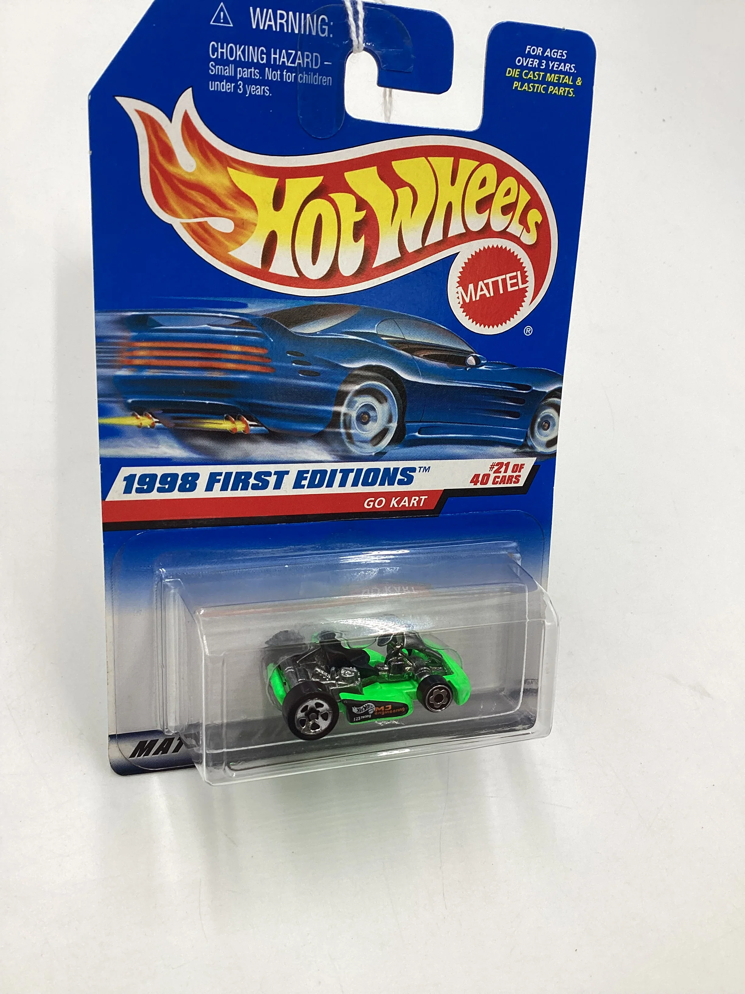 1998 First Edition Hot Wheels #651 Go Kart Green 114A - Image 4