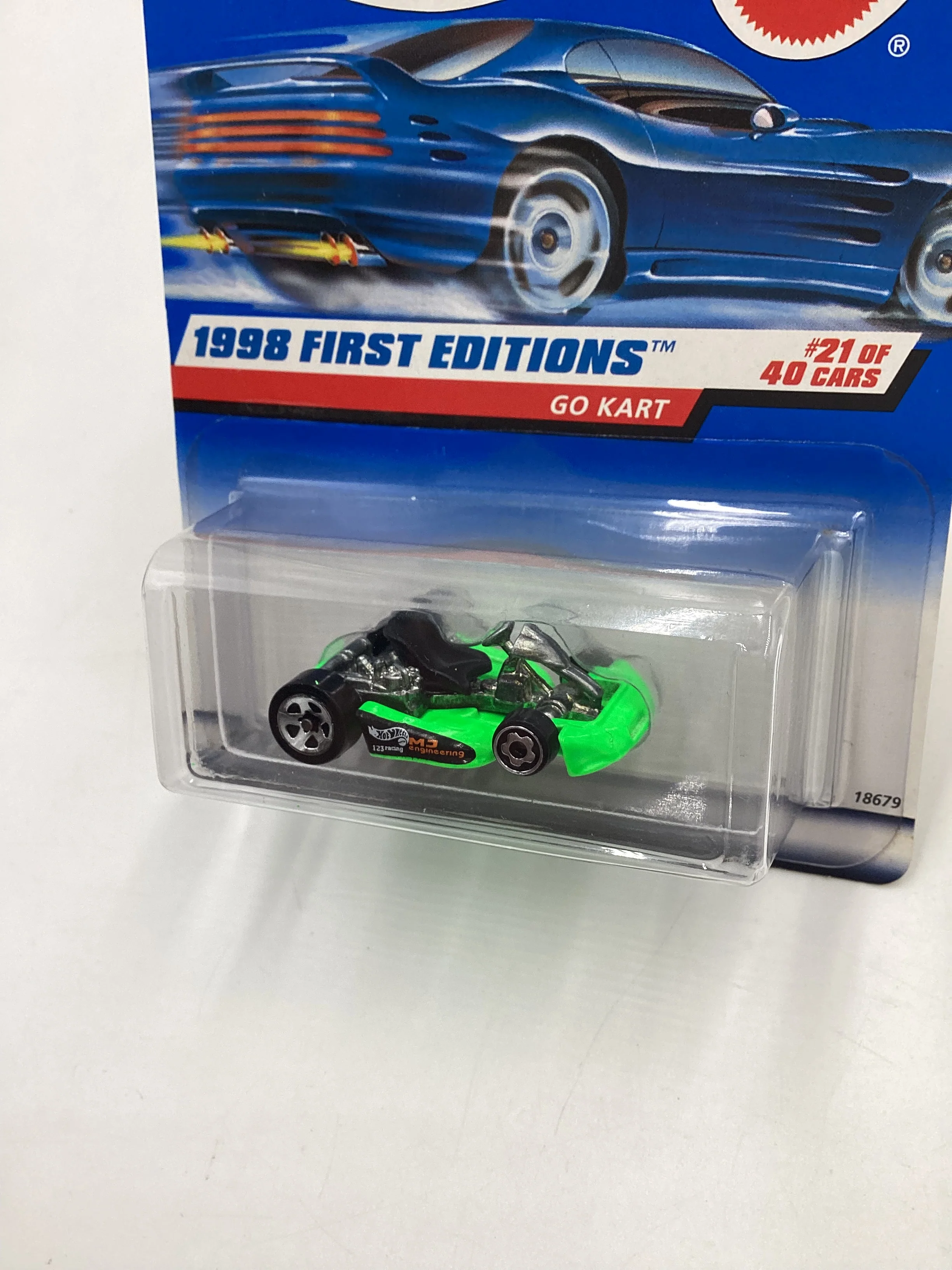 1998 First Edition Hot Wheels #651 Go Kart Green 114A - Image 5