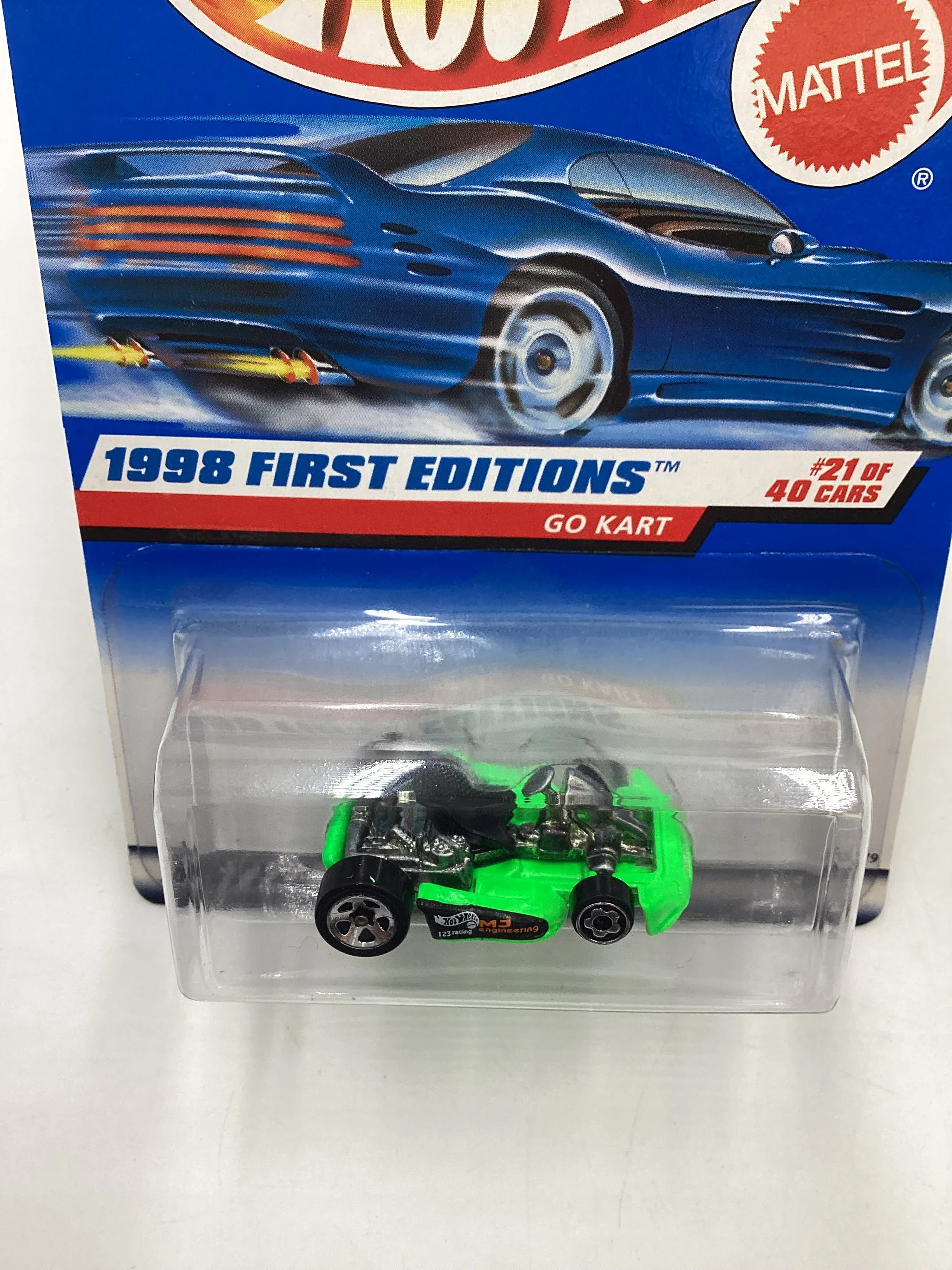 1998 First Edition Hot Wheels #651 Go Kart Green 114A - Image 6