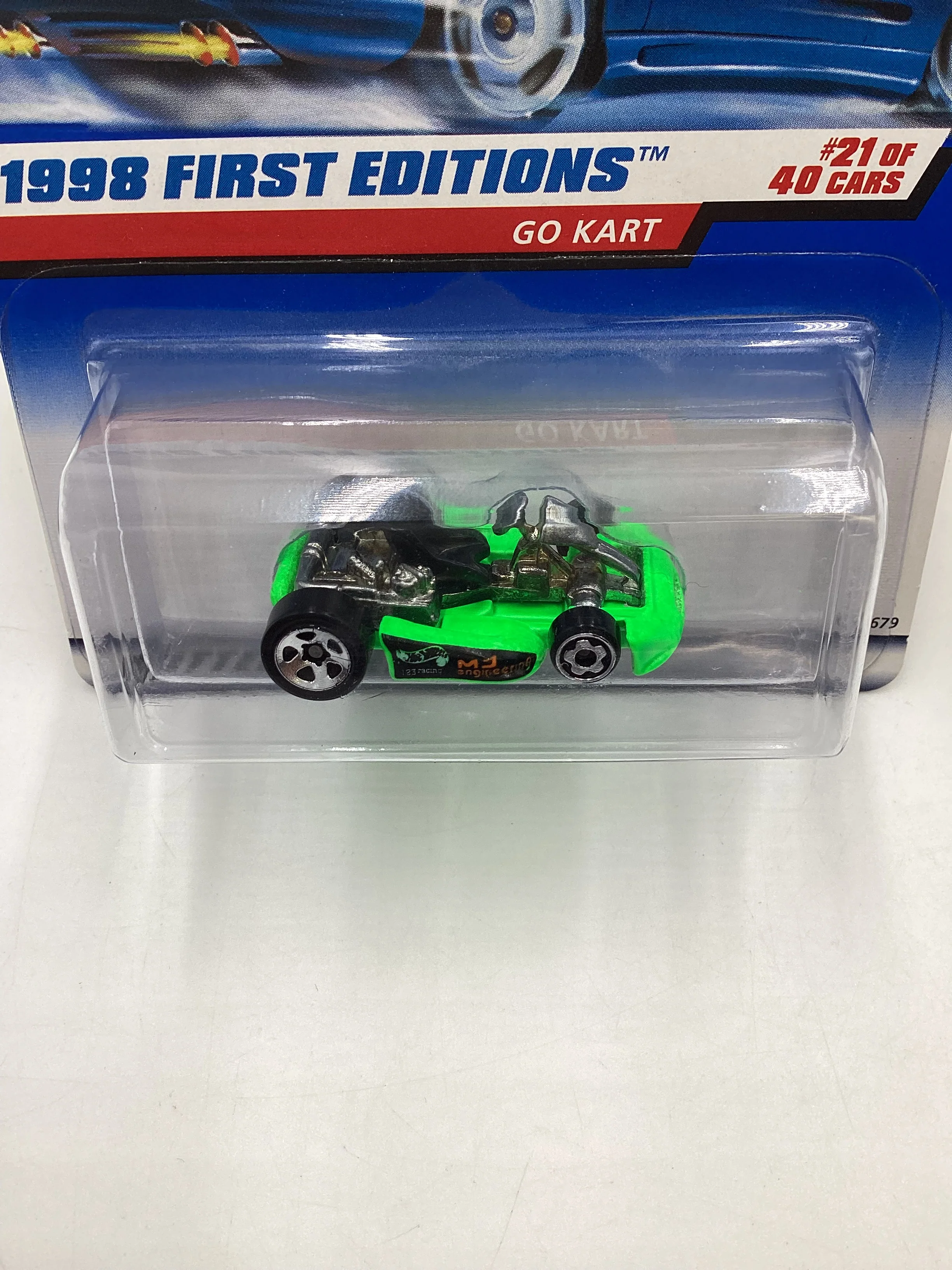 1998 Hot Wheels #651 Green Go Kart - Image 3