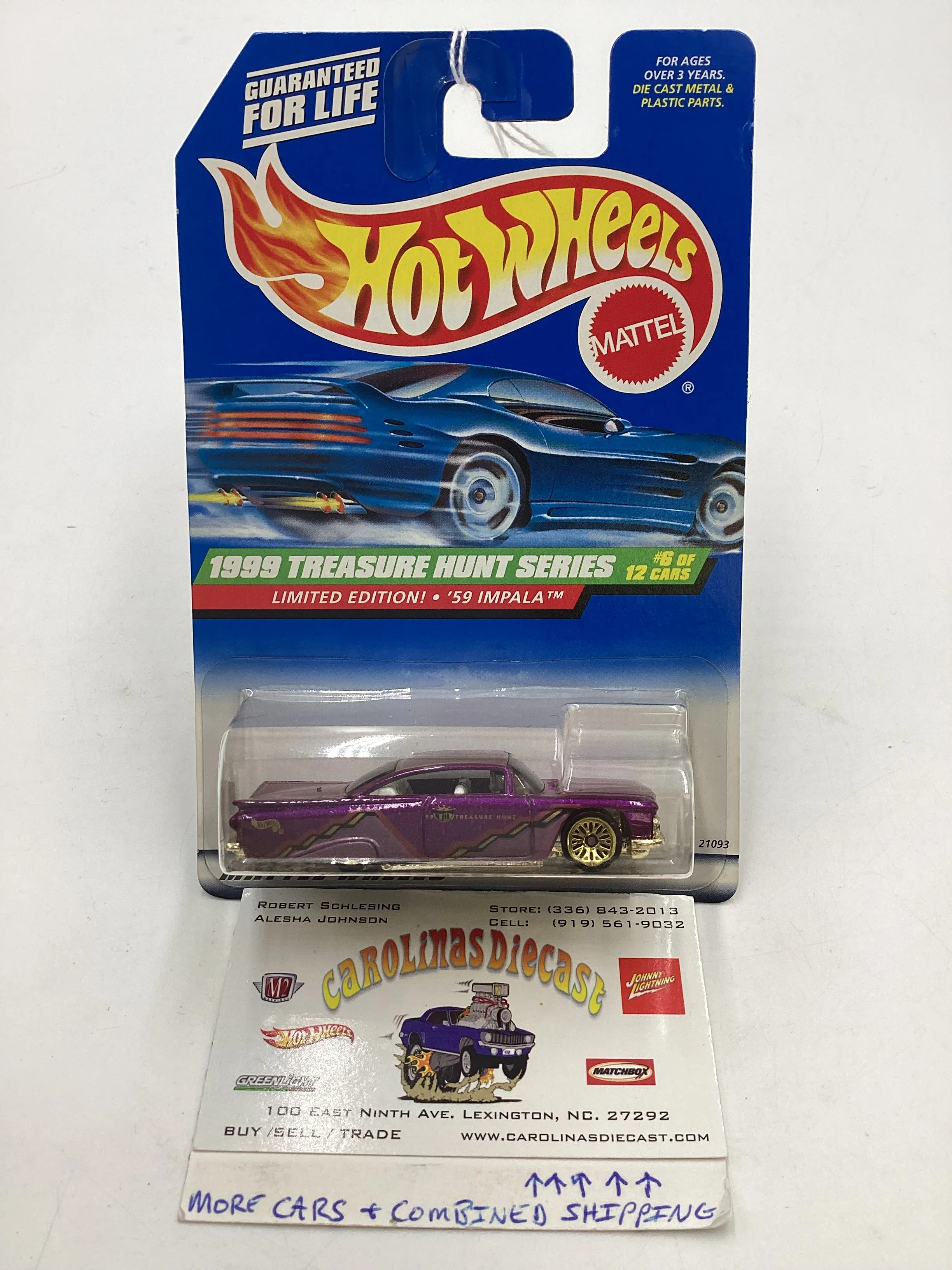 1999 Hot Wheels Treasure Hunt Series 6/12 59 Impala #934 277M