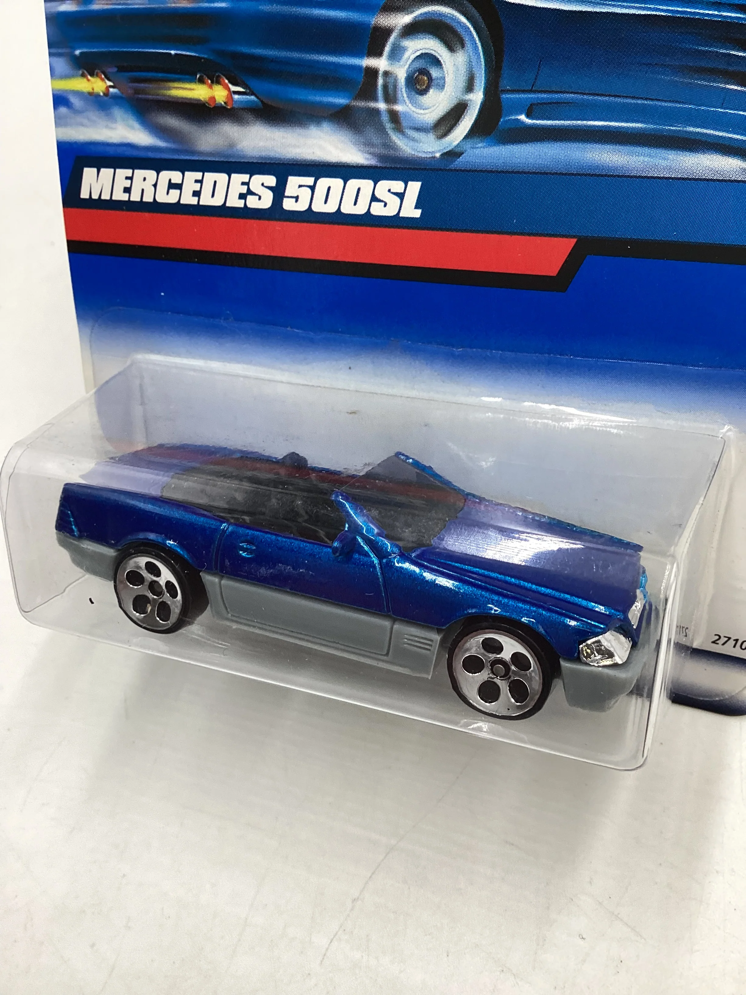 2000 Hot Wheels #134 Blue Mercedes 500 SL 92E - Image 4