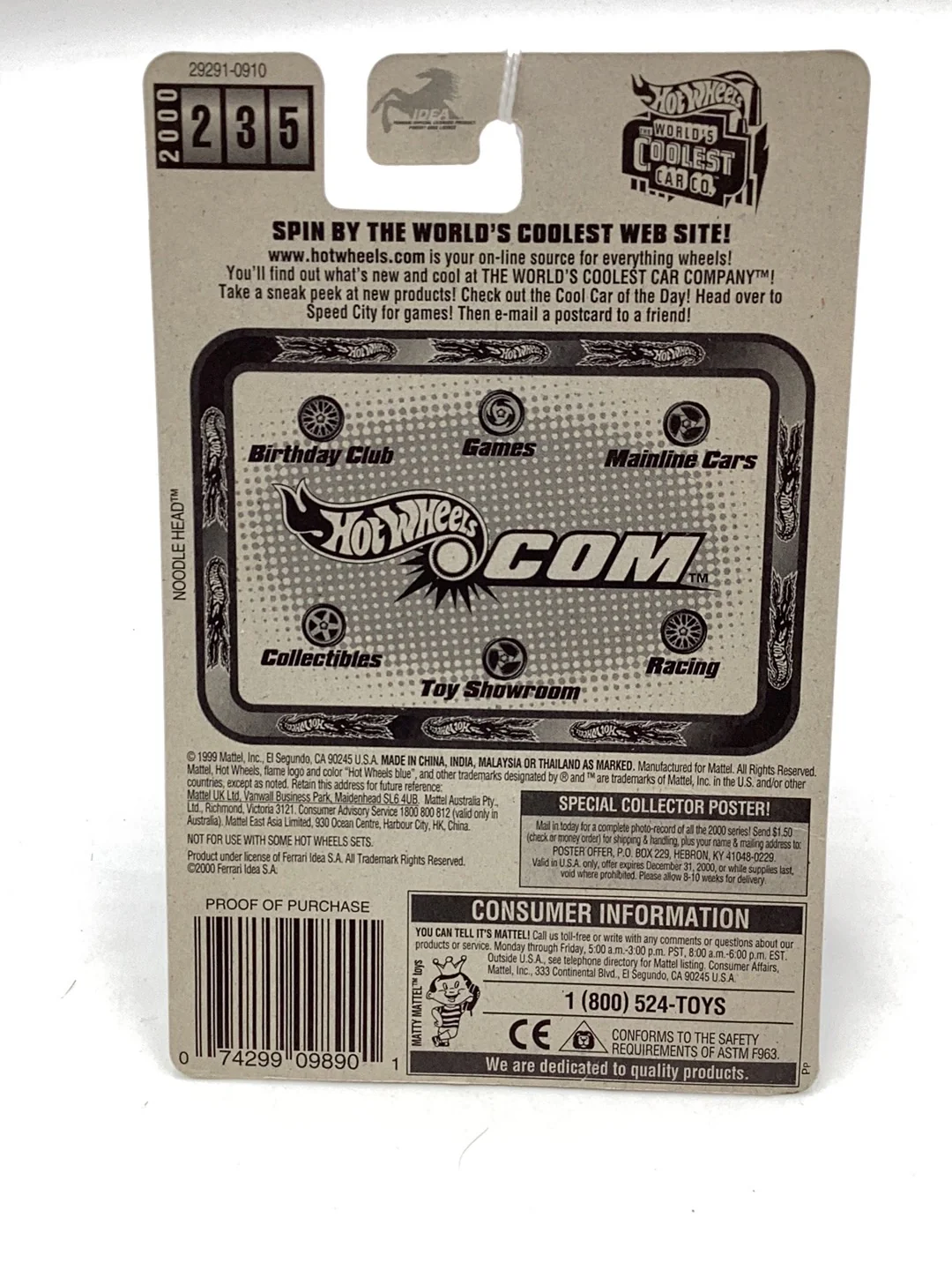 2000 Hot Wheels #236 Ferrari 550 Maranello 99C - Image 7