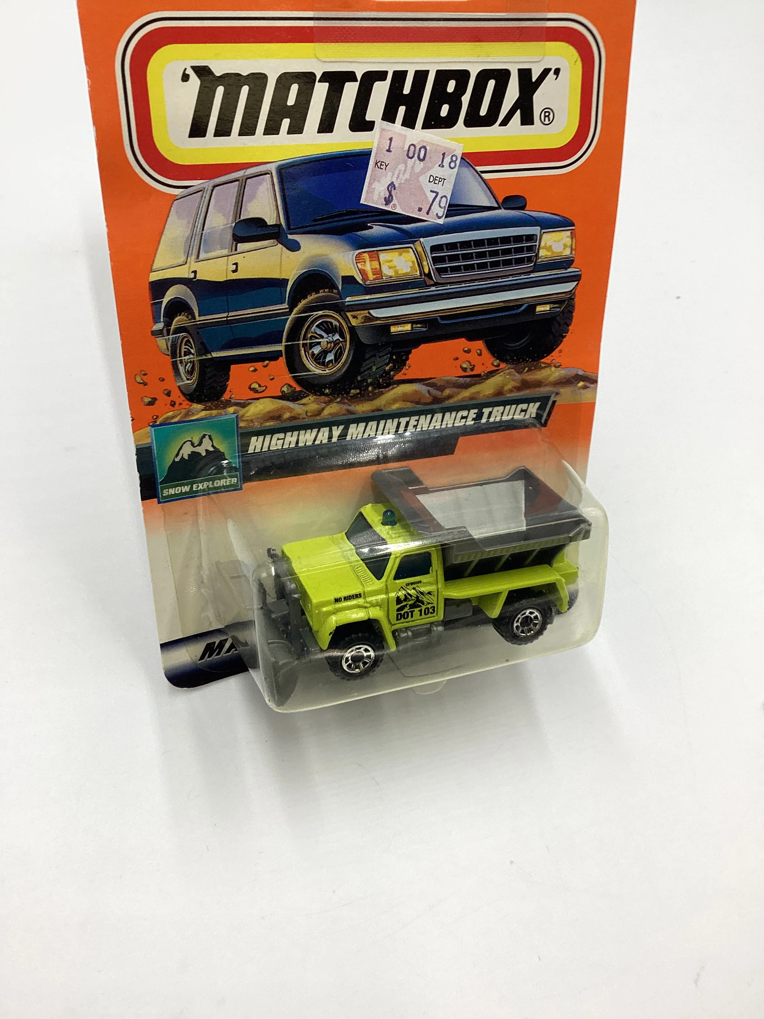 2000 Matchbox #79 Highway Maintenance Truck Yellow 206E - Image 5