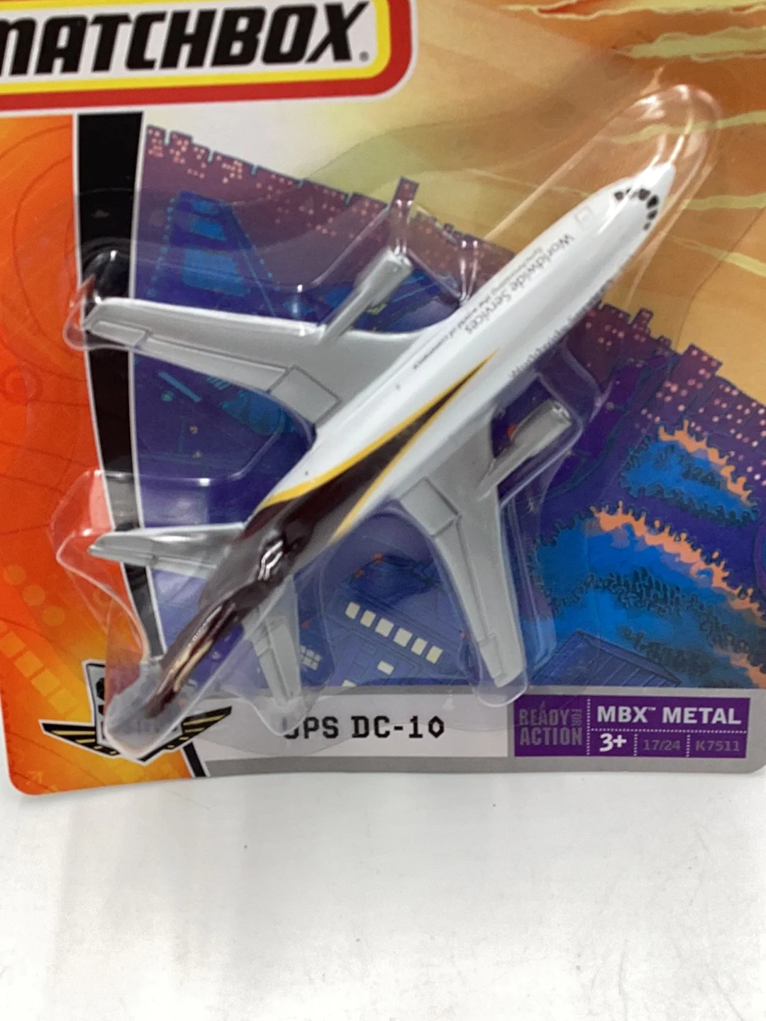 2000 Matchbox Sky Busters UPS DC-10 113C - Image 2