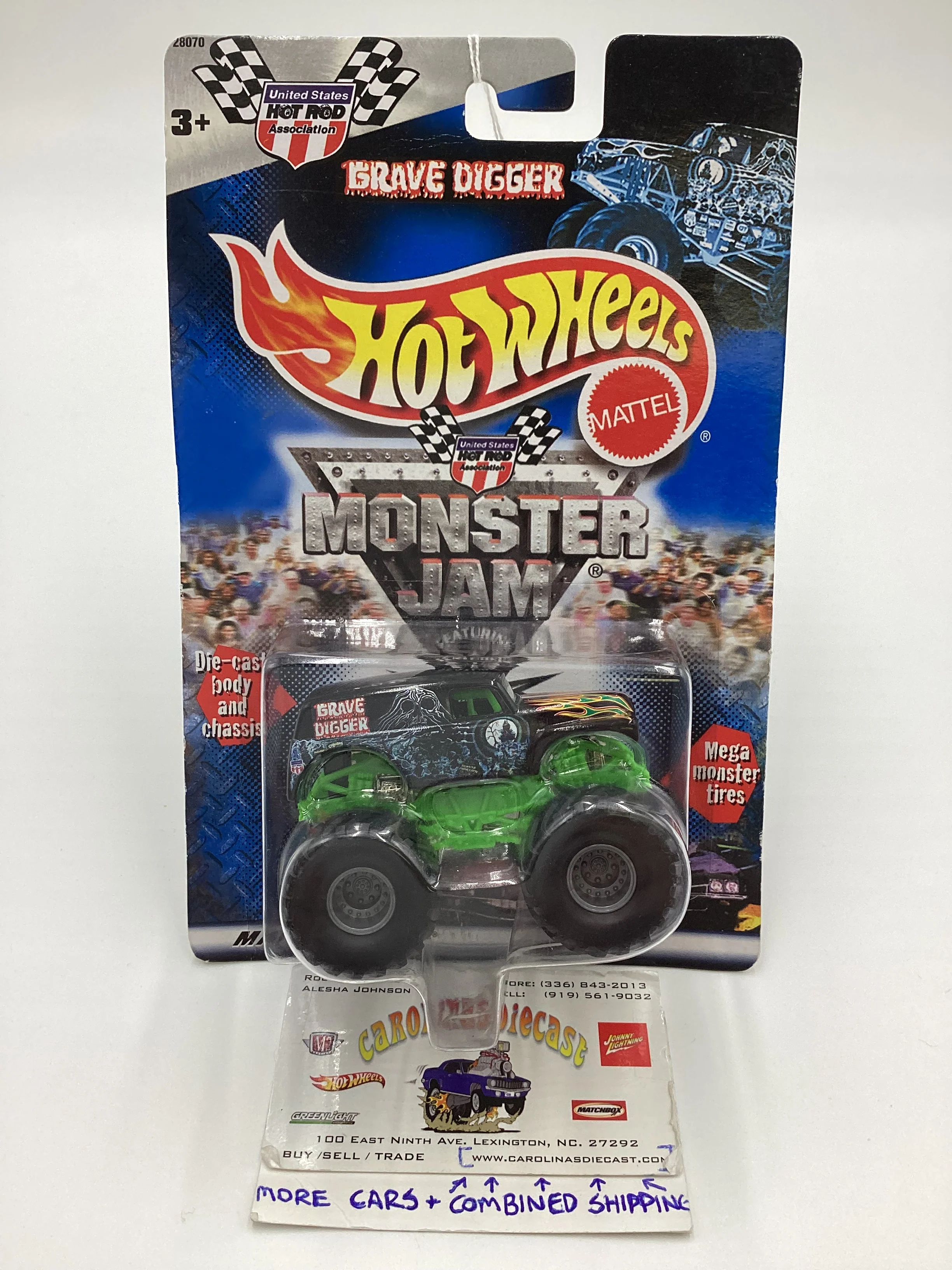 2000 Monster Jam Hot Rod Association Grave Digger Long Card 125F