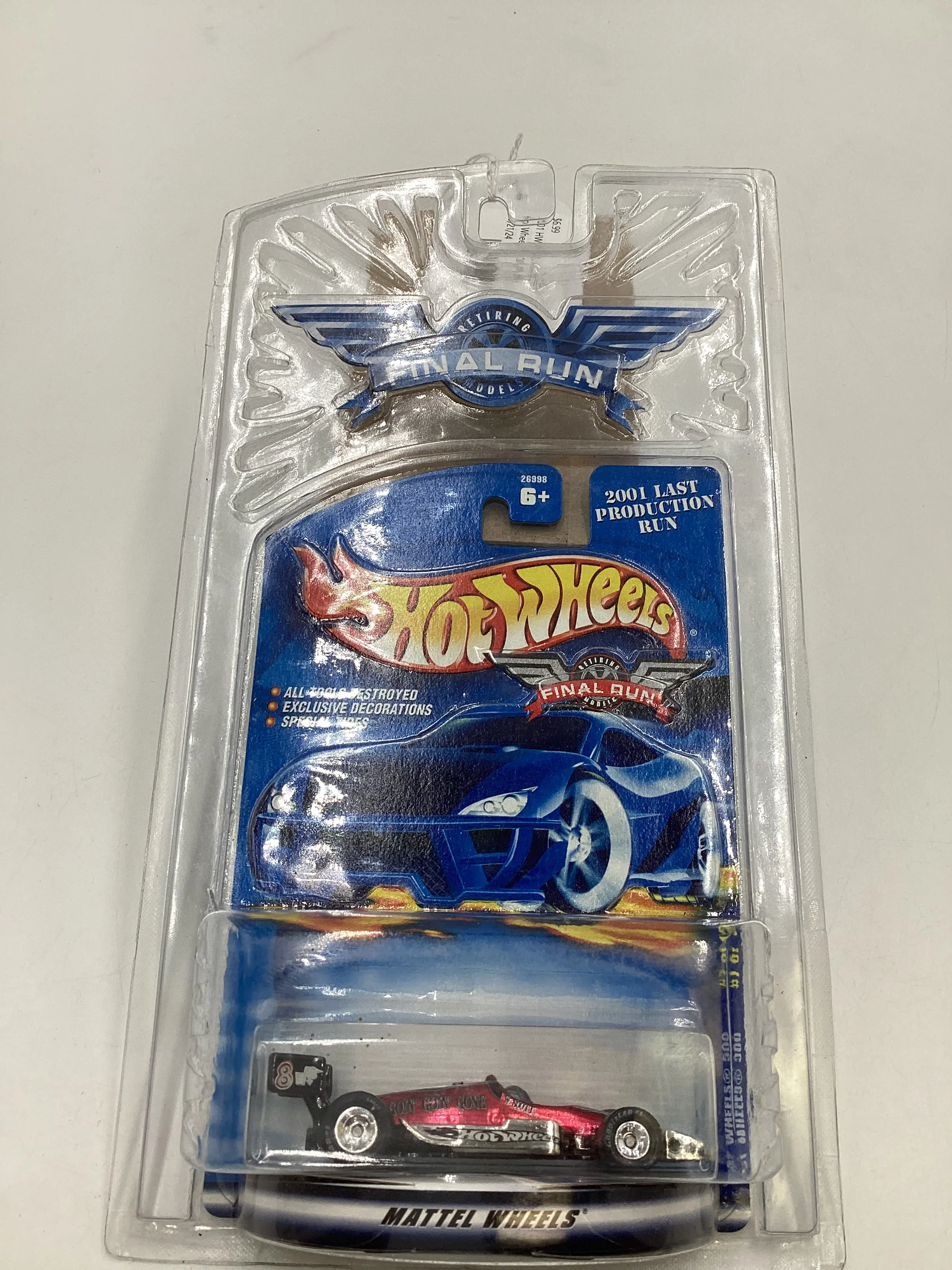 2001 Hot Wheels Final Run #7 Hot Wheels 500 Red - Image 3