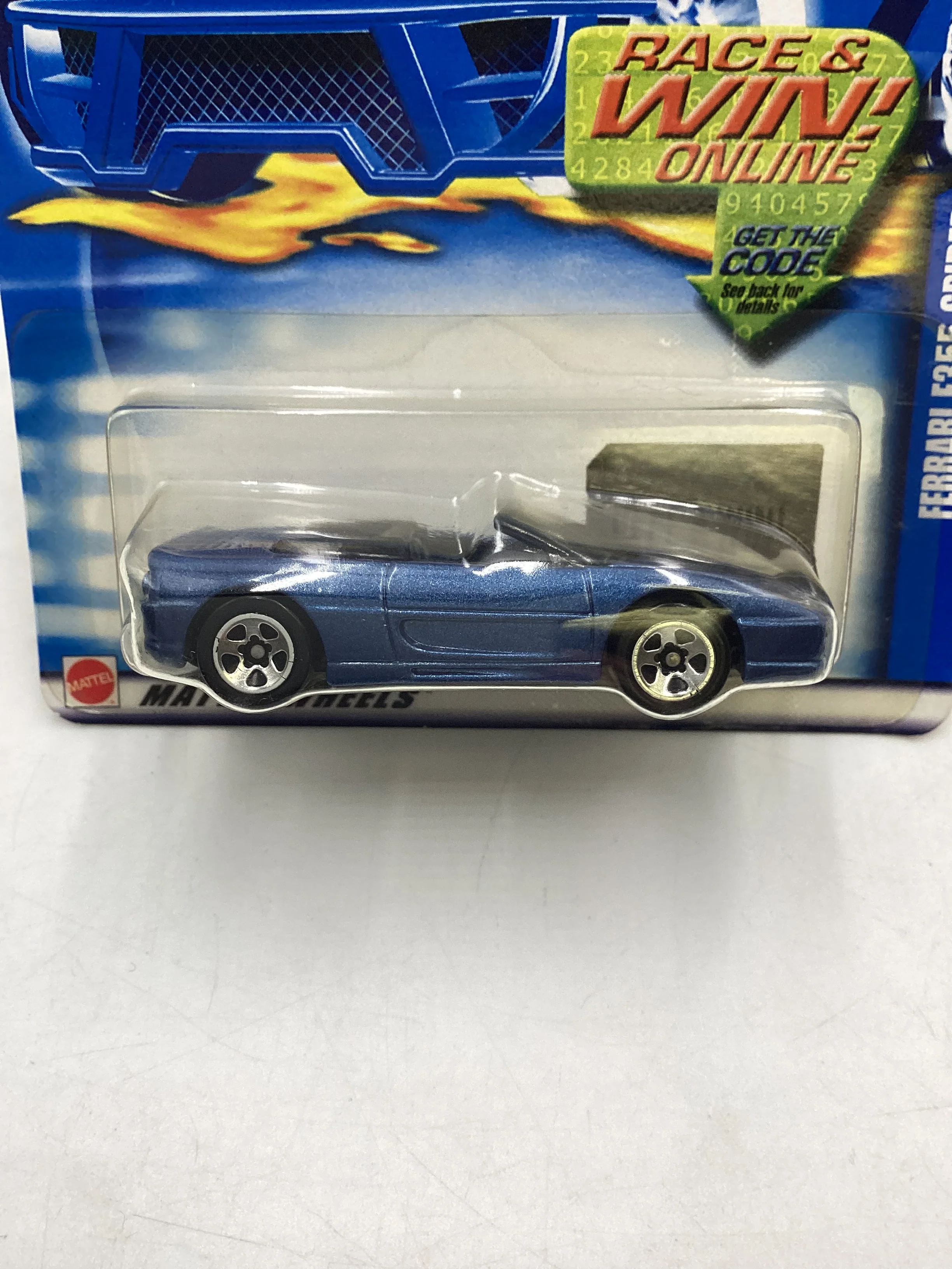 2002 Hot Wheels #164 Ferrari F355 Spider Blue - Image 3