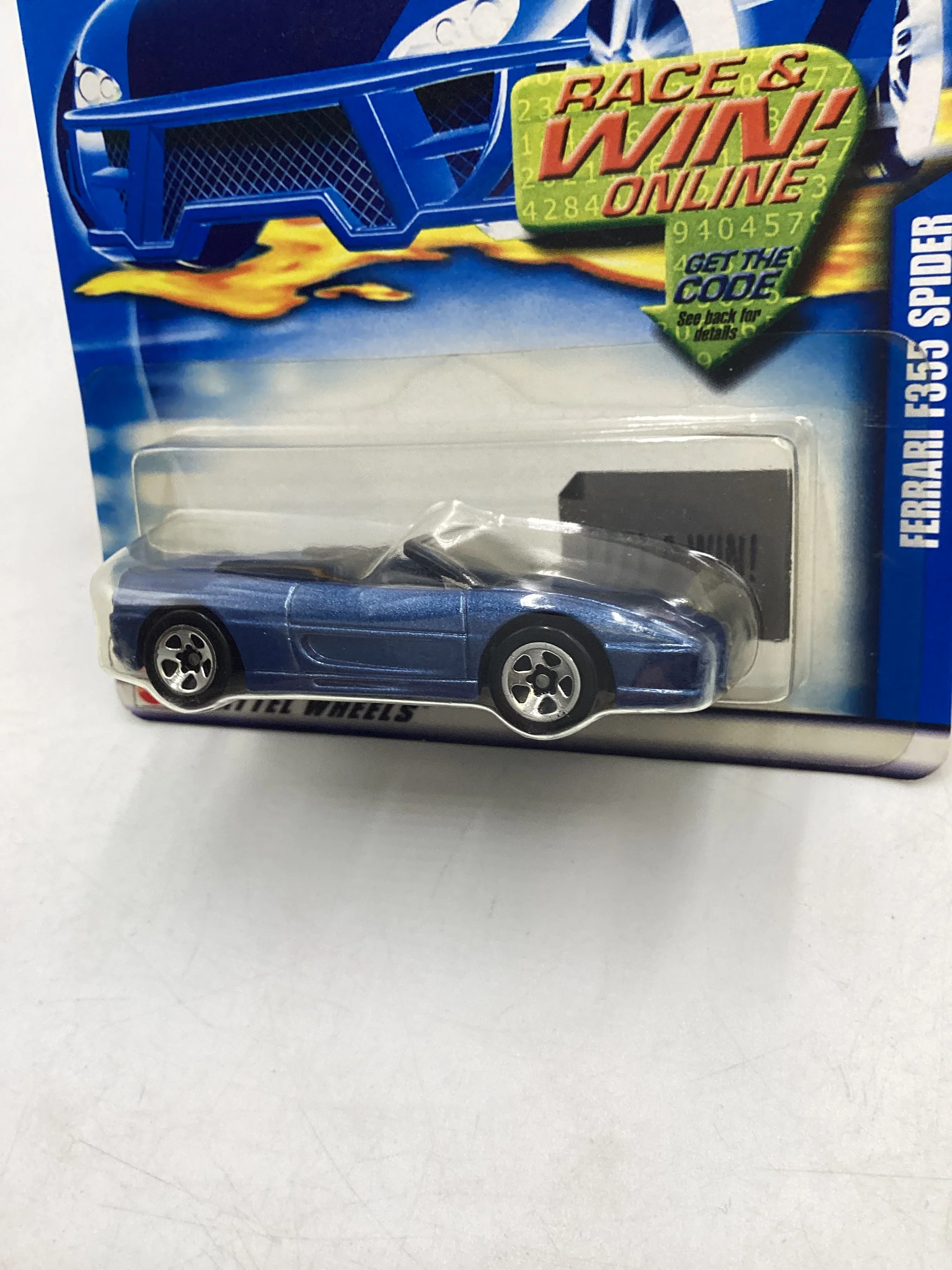 2002 Hot Wheels #164 Ferrari F355 Spider Blue - Image 4