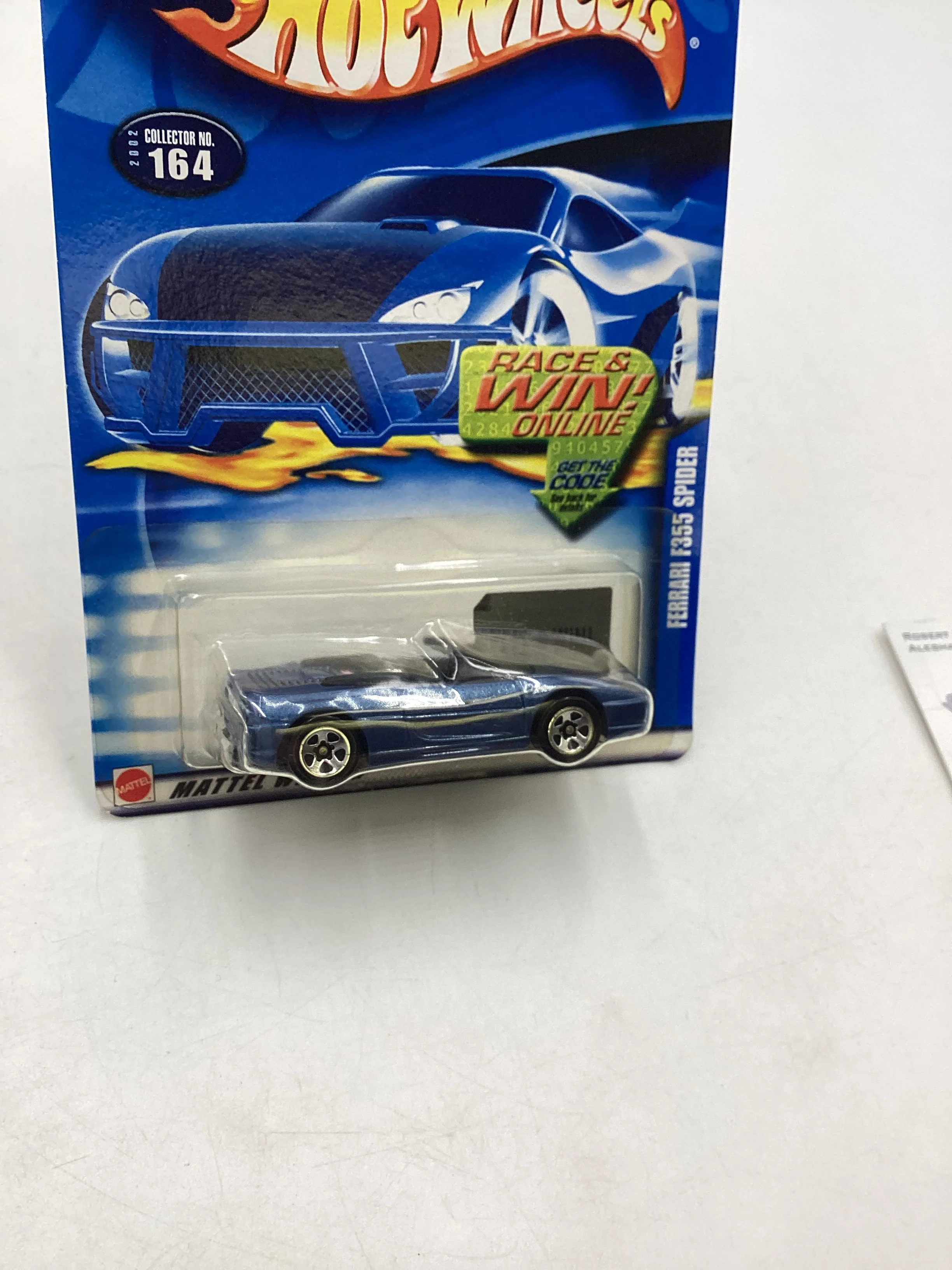 2002 Hot Wheels #164 Ferrari F355 Spider Blue - Image 5