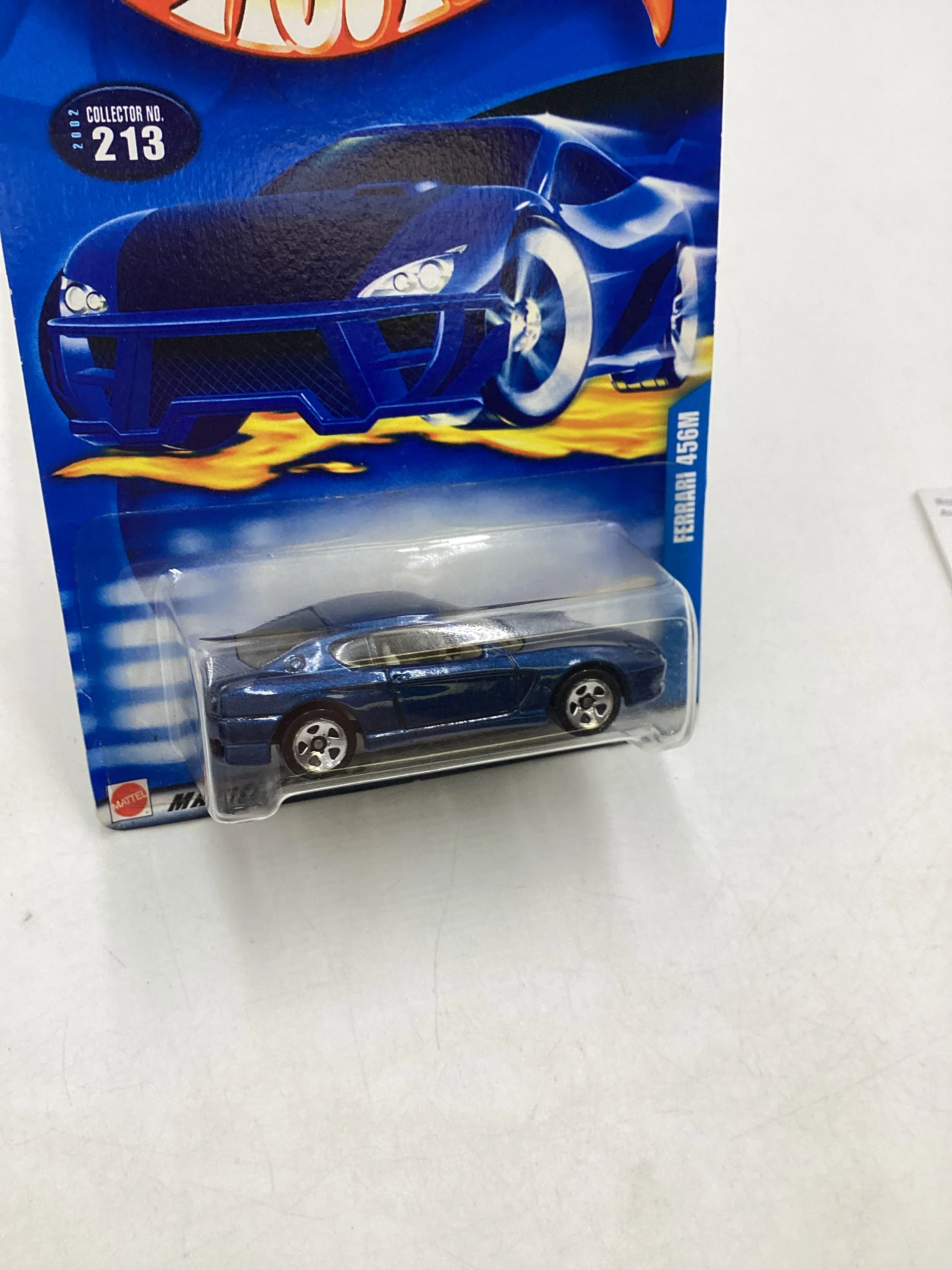 2002 Hot Wheels #213 Ferrari 456M Blue 5SP Wheels (SR) - Image 5