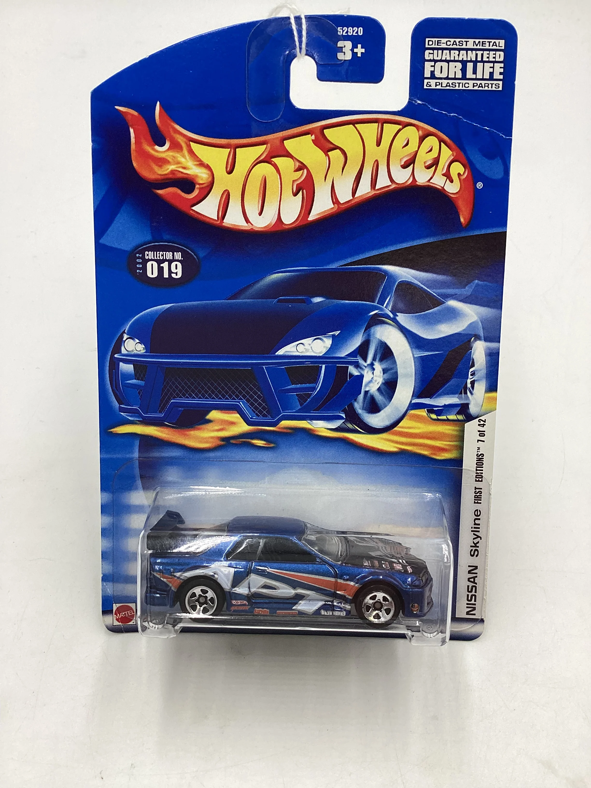 2002 Hot Wheels First Editions #019 Nissan Skyline *Bad Card* 82D - Image 2