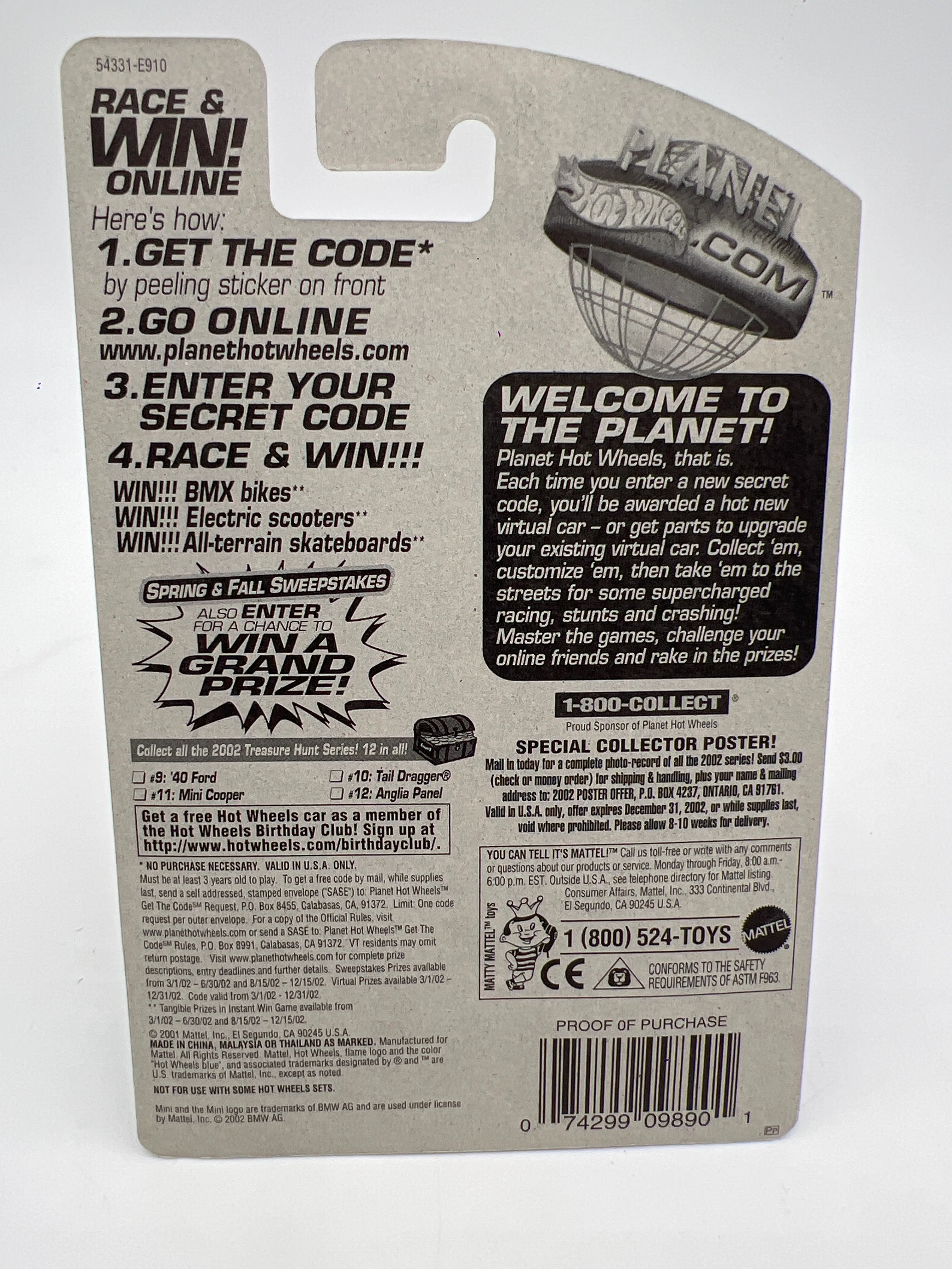 2002 Hot Wheels Treasure Hunt  #11 Mini Cooper Real Riders 273B - Image 6