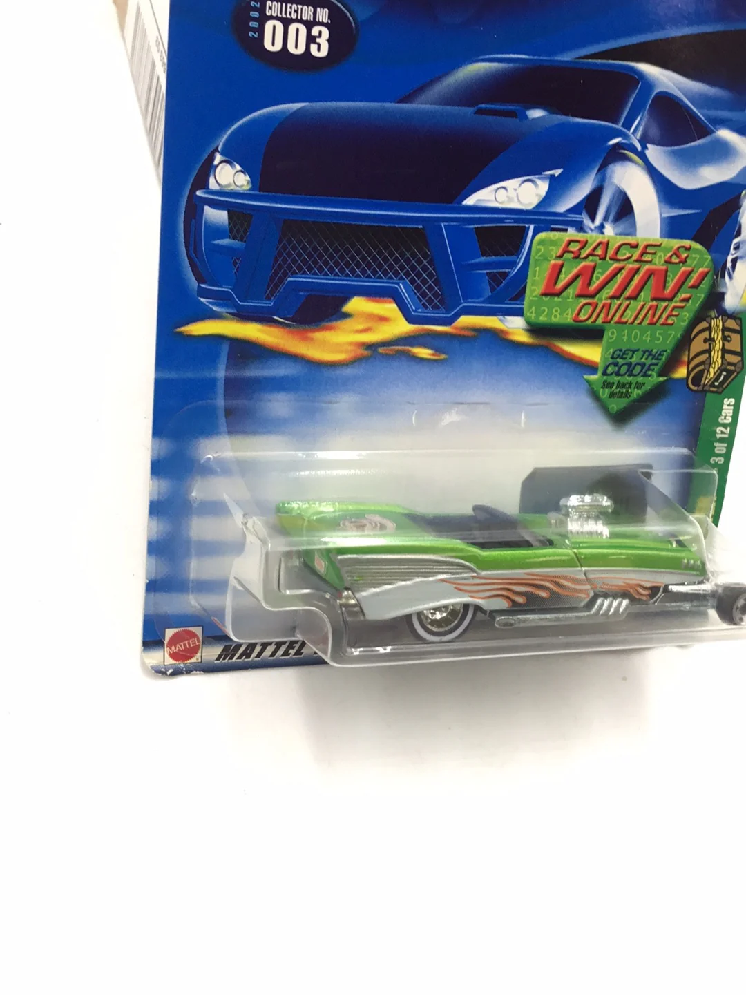 2002 Hot Wheels Treasure Hunt  #3 57 Roadster rubber tires ( Bad Card) CC8 - Image 3