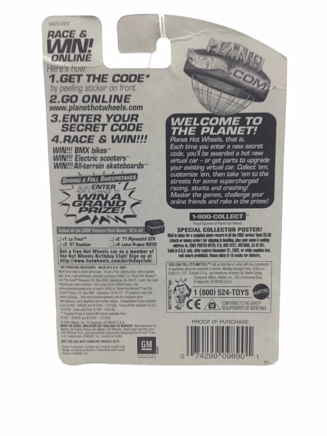 2002 Hot Wheels Treasure Hunt  #3 57 Roadster rubber tires ( Bad Card) CC8 - Image 8