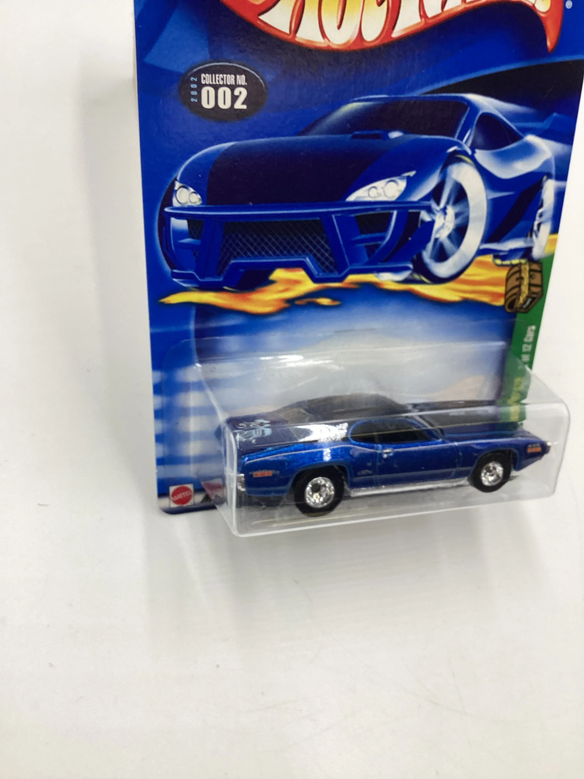 2002 Hot Wheels Treasure Hunt Real Riders #2 71 Plymouth GTX Blue 277C - Image 5