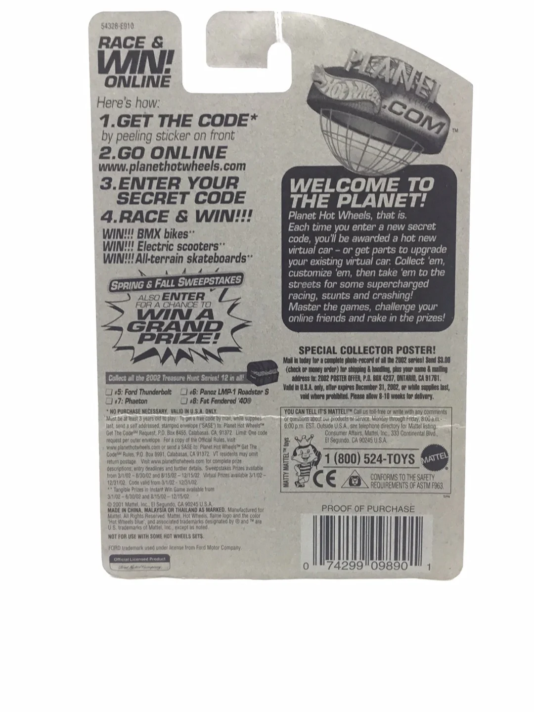 2002 Hot Wheels Treasure Hunt  #8 Fat Fendered 40 rubber tires EE2 - Image 6