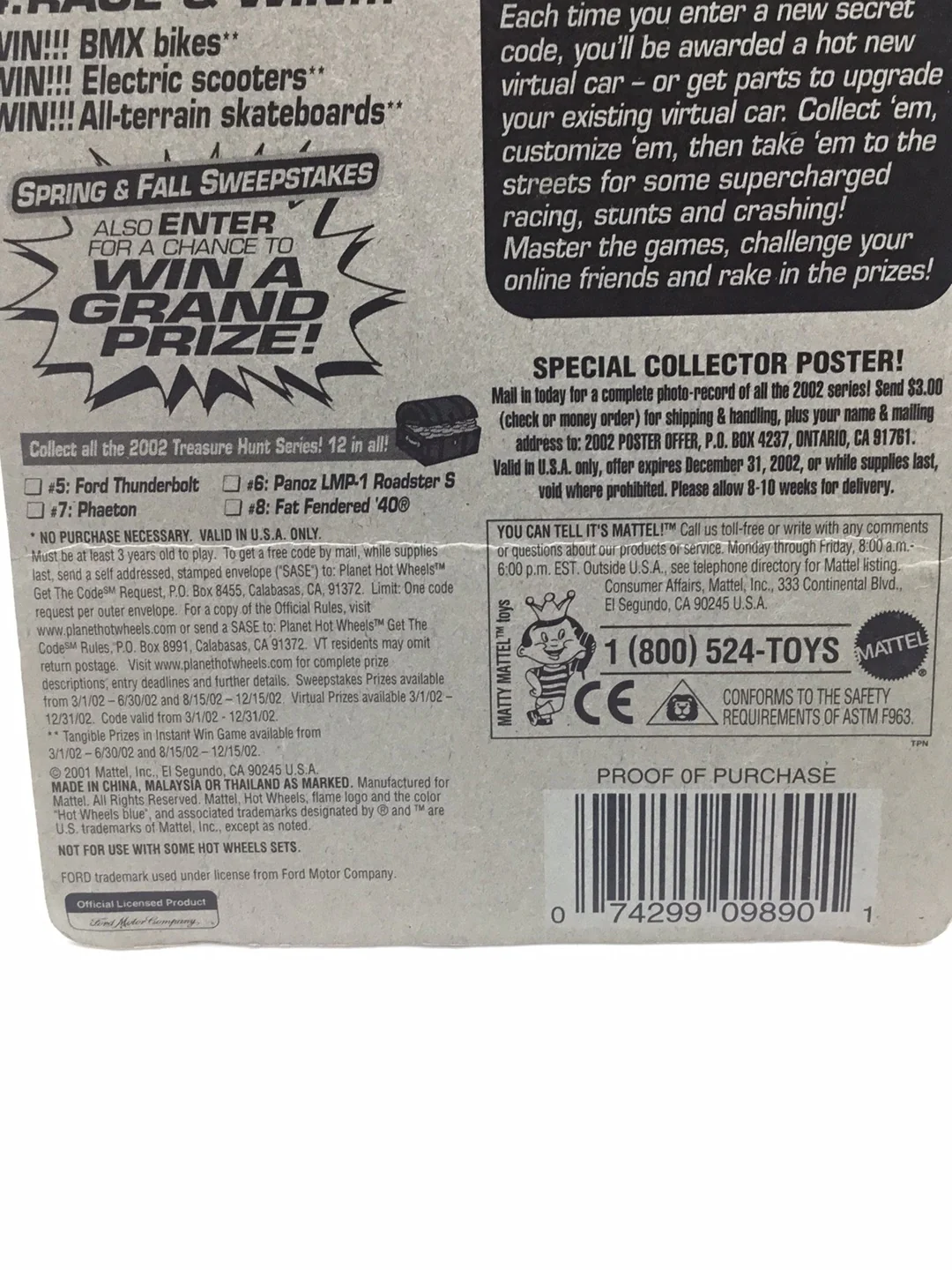 2002 Hot Wheels Treasure Hunt  #8 Fat Fendered 40 rubber tires EE2 - Image 7
