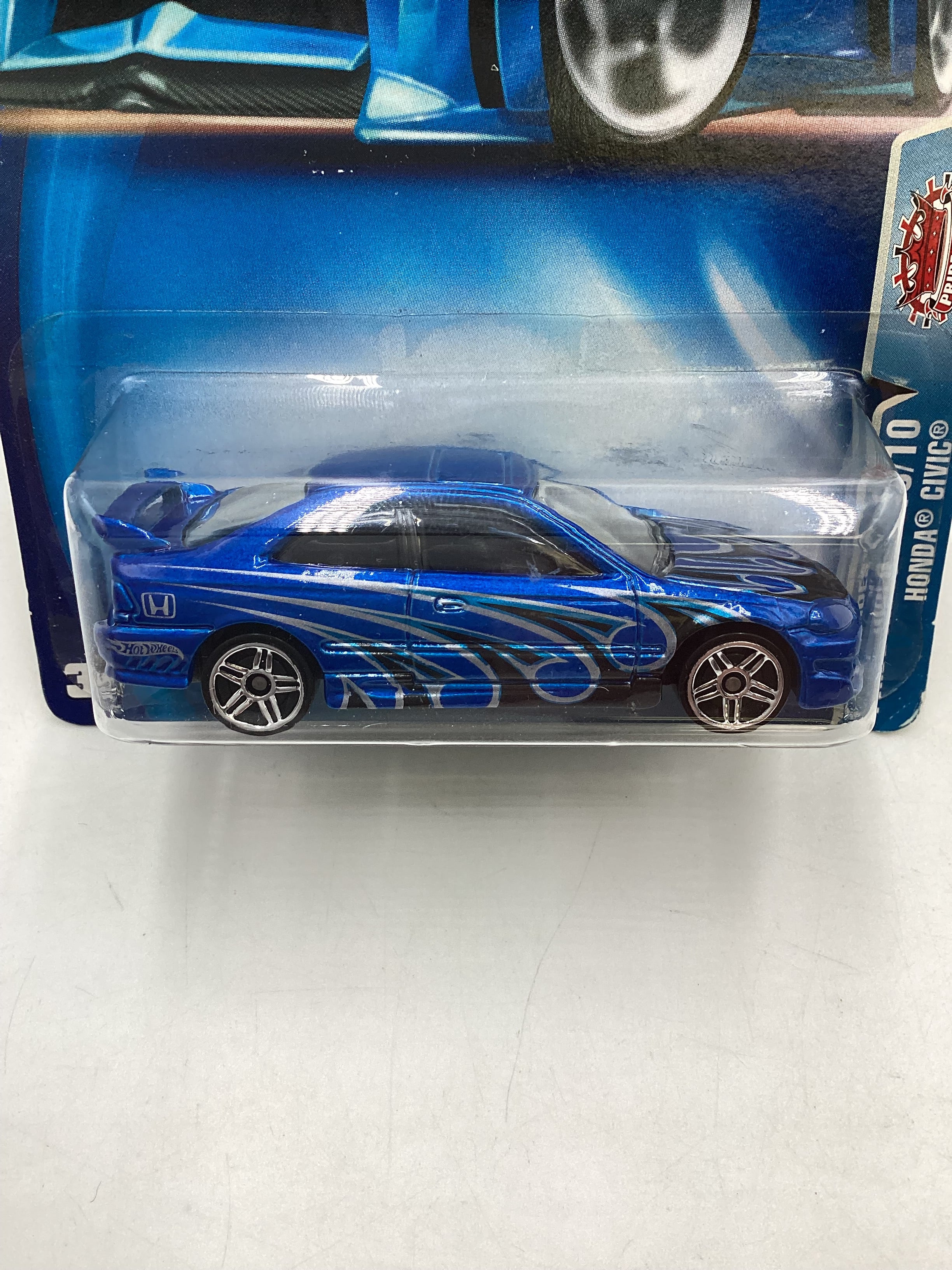 2003 Hot wheels #184 Blue Honda Civic 78C - Image 3