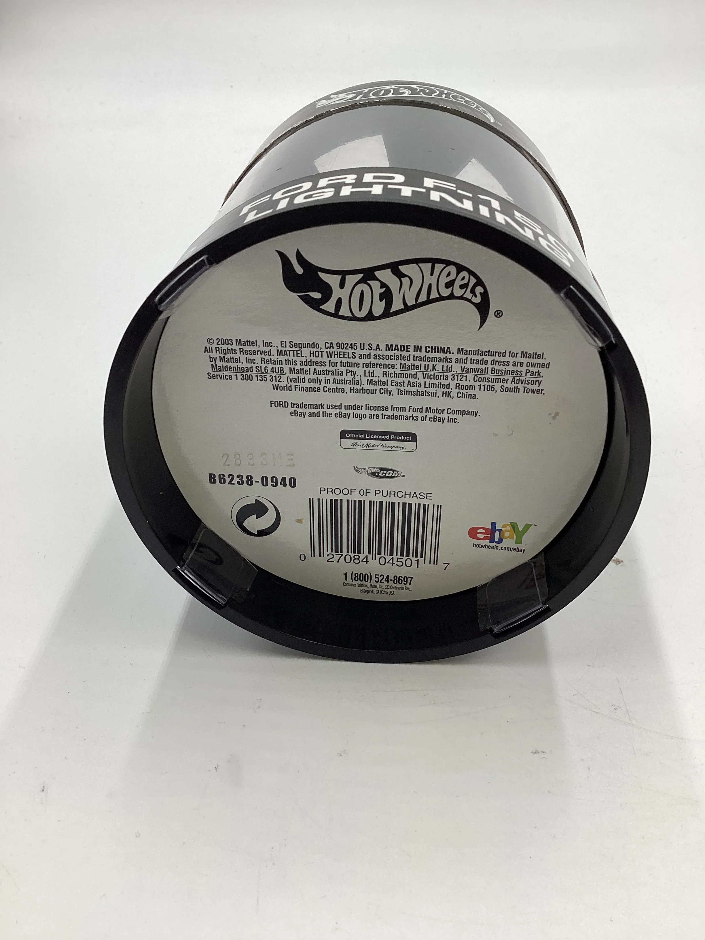2003 Hot Wheels Oil Can Truck Series 1/15000 Ford F-150 Lightning Blue HTF Rubber Bands Not Stuck To Paint - Image 10