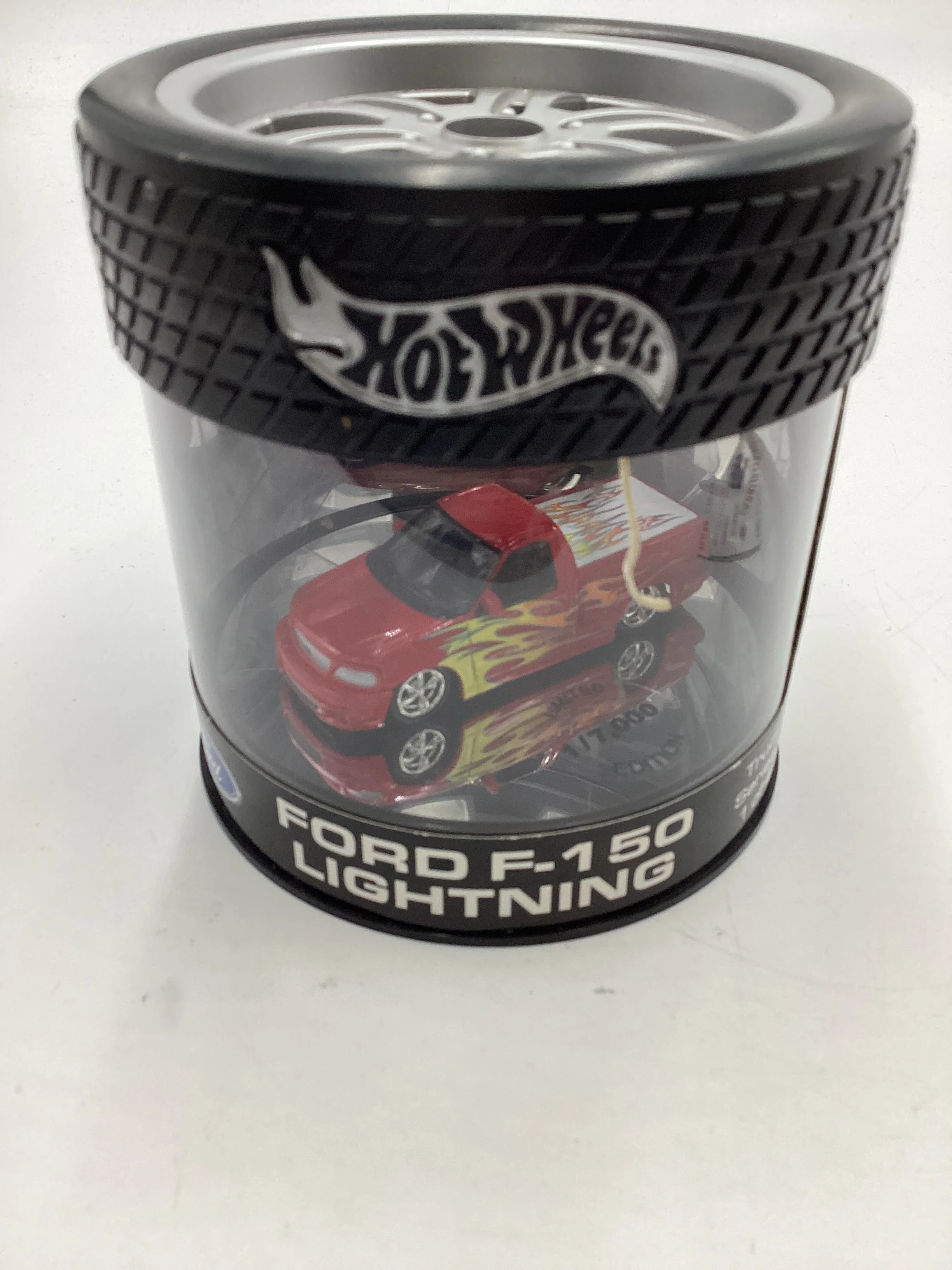 2003 Hot Wheels Oil Can Truck Series 1/7000 Ford F-150 Lightning Red HTF Hobby Exclusive - Image 2