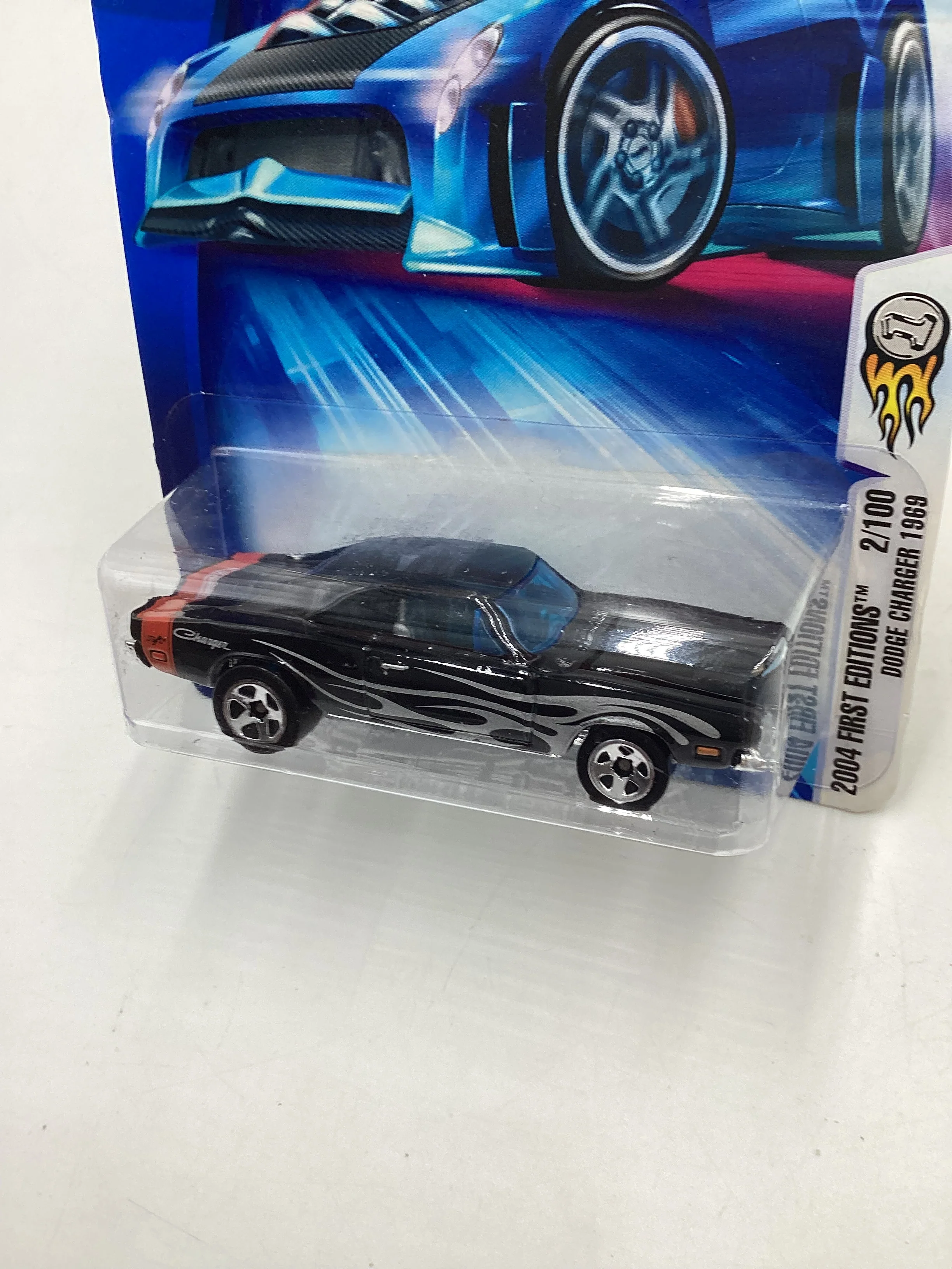 2004 Hot Wheels First Editions #002 Dodge Charger 1969 opening hood 57E - Image 4