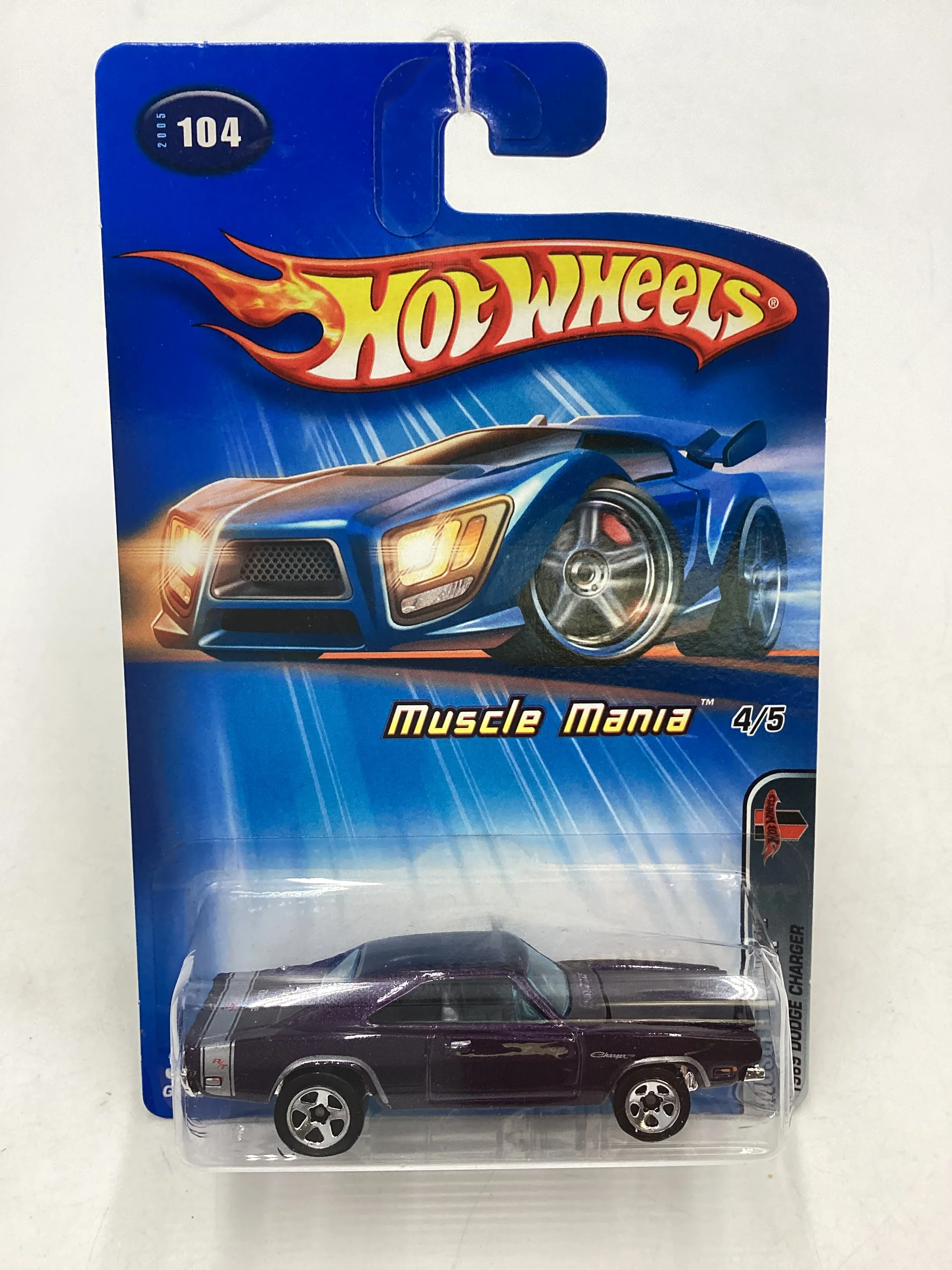 2005 Hot Wheels #104 1969 Dodge Charger Purple Kmart Exclusive - Image 2