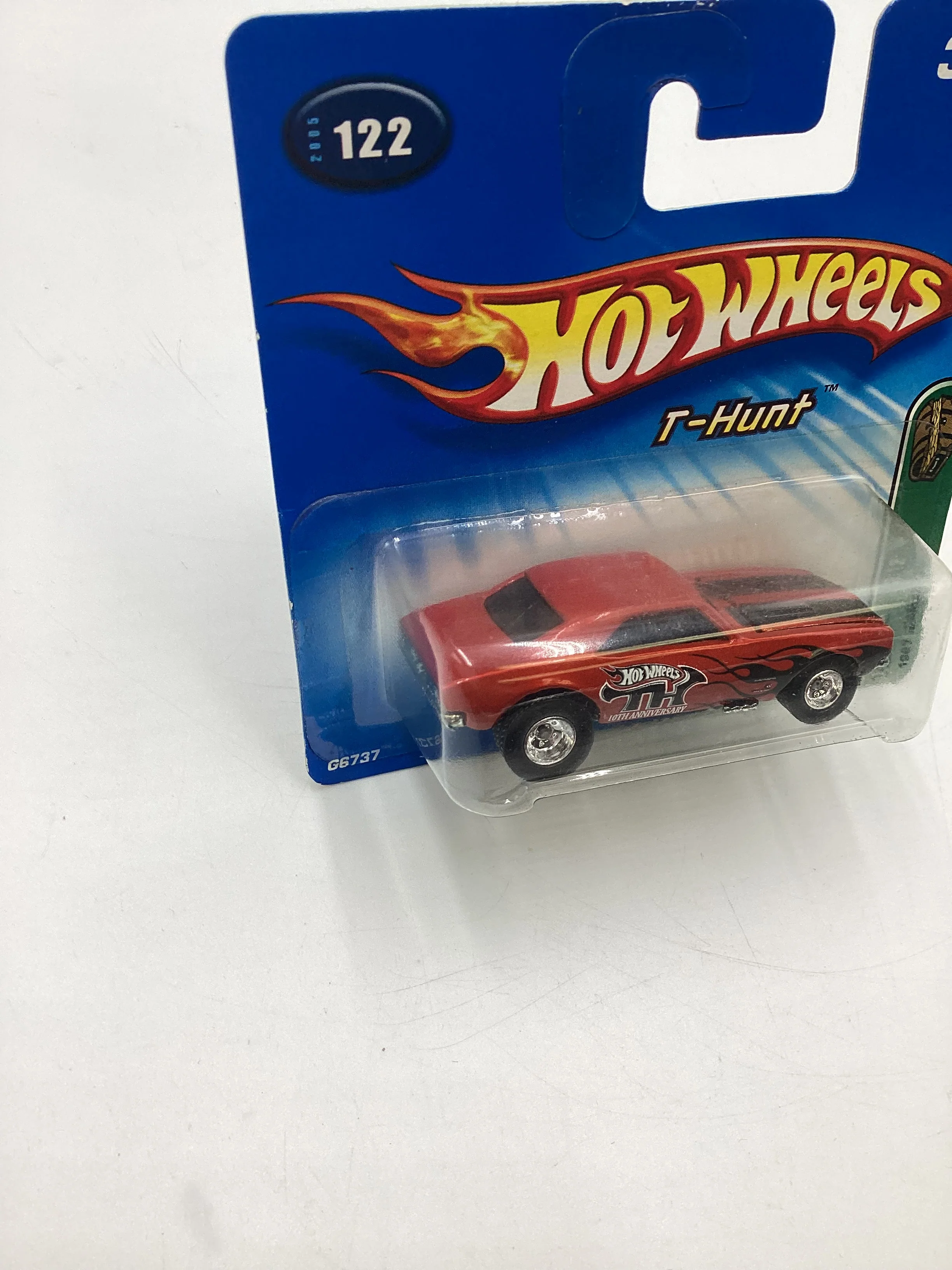 2005 Hot Wheels #122 Treasure Hunt 1967 Camaro Red Short Card W/protector - Image 5