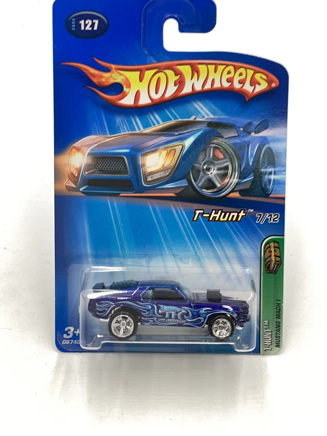 2005 Hot Wheels #127 7/12 Treasure Hunt Mustang Mach 1 W/protector - Image 2
