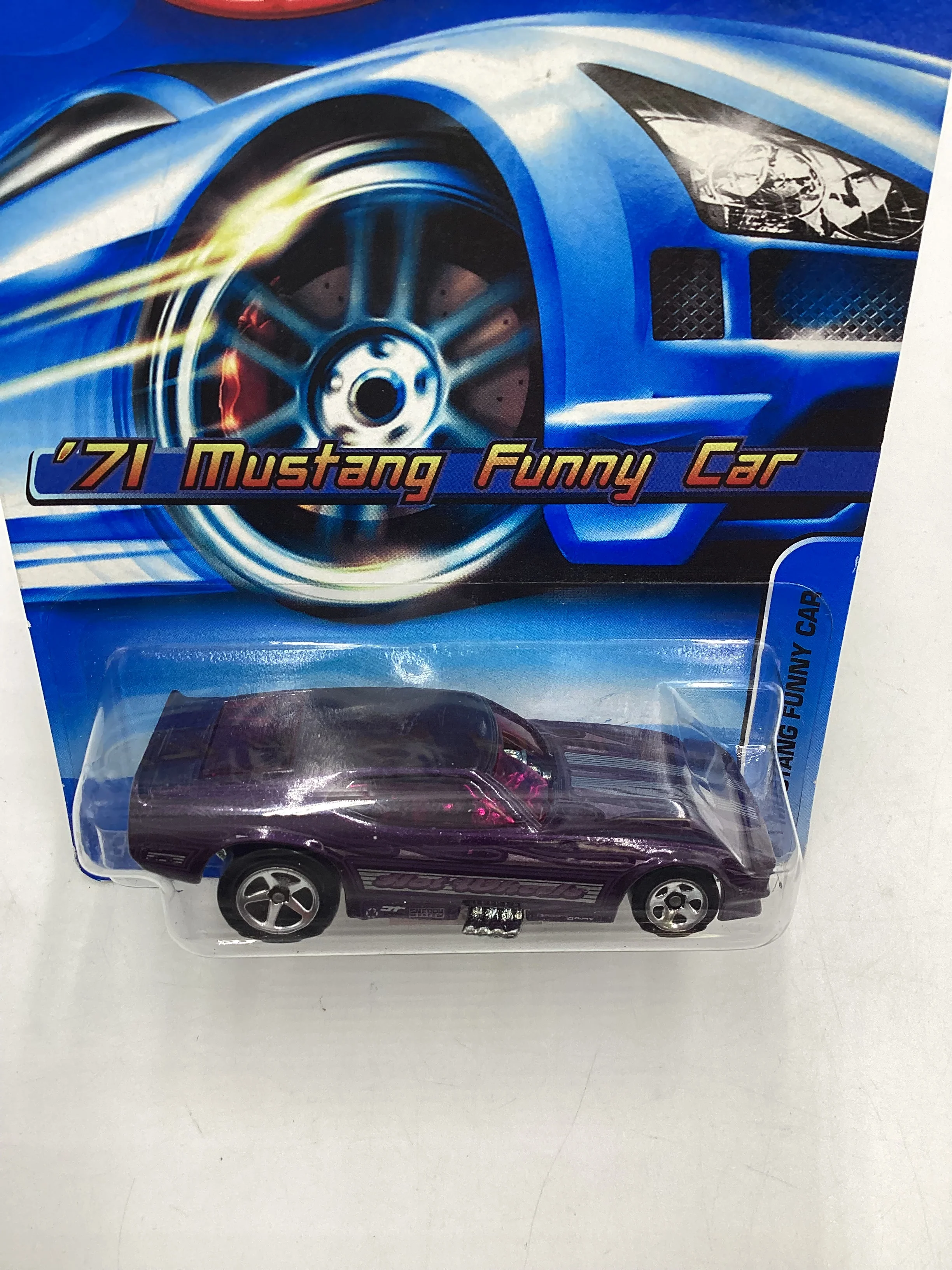 2005 Hot Wheels #182 71 Mustang Funny Car Purple 25A - Image 6