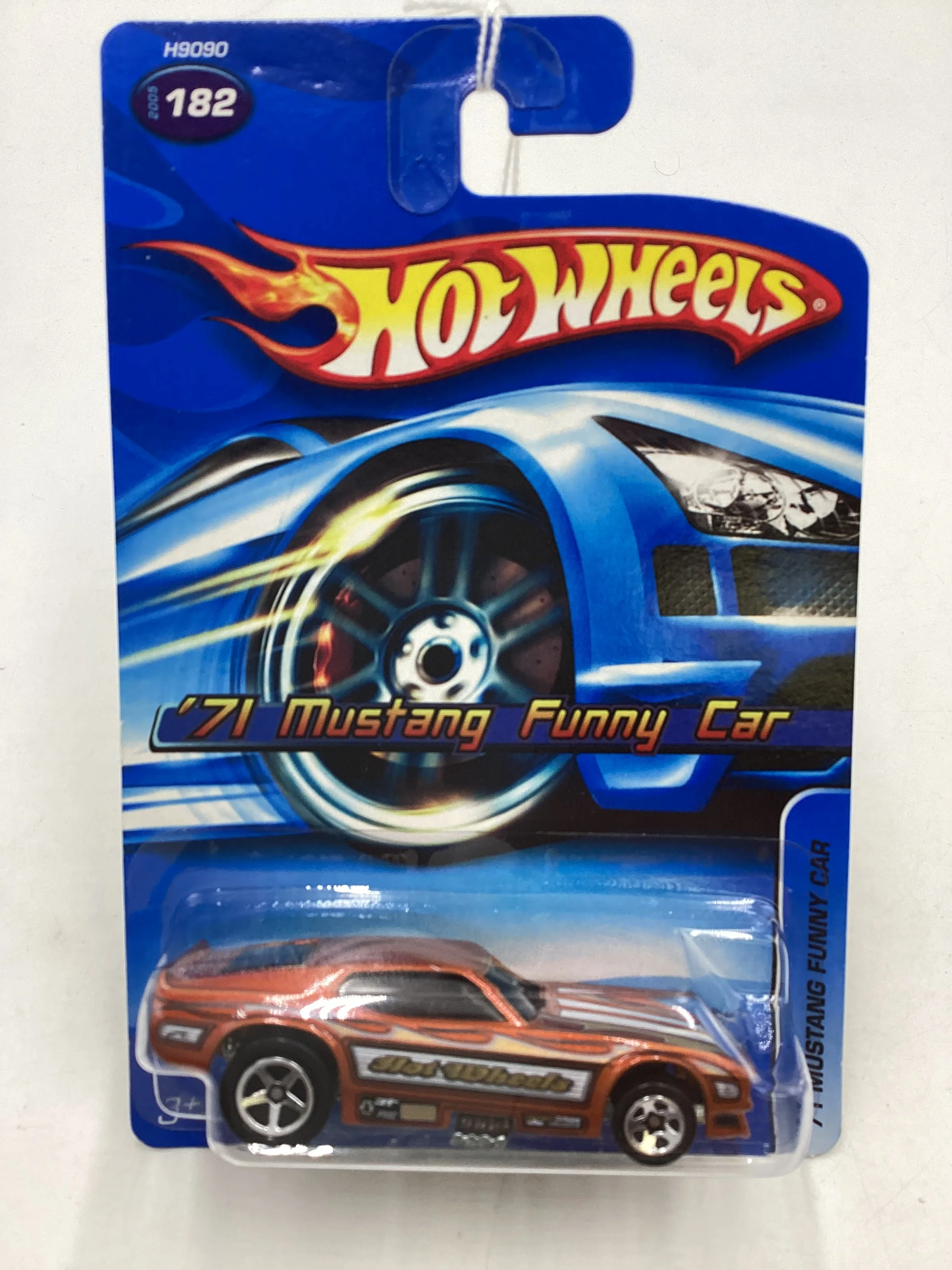 2005 Hot Wheels #182 Orange 71 Mustang Funny Car 24H - Image 2