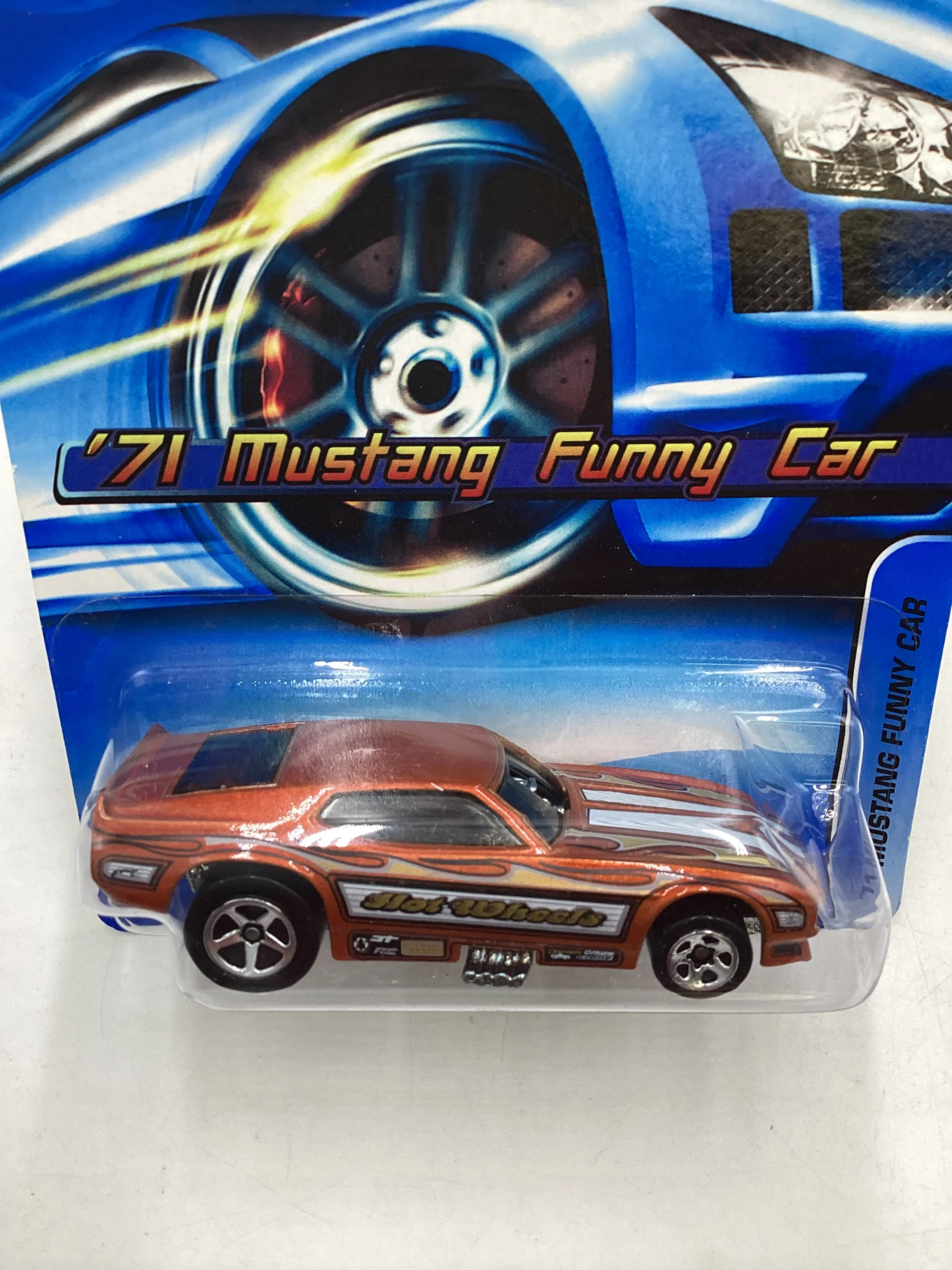 2005 Hot Wheels #182 Orange 71 Mustang Funny Car 24H - Image 6