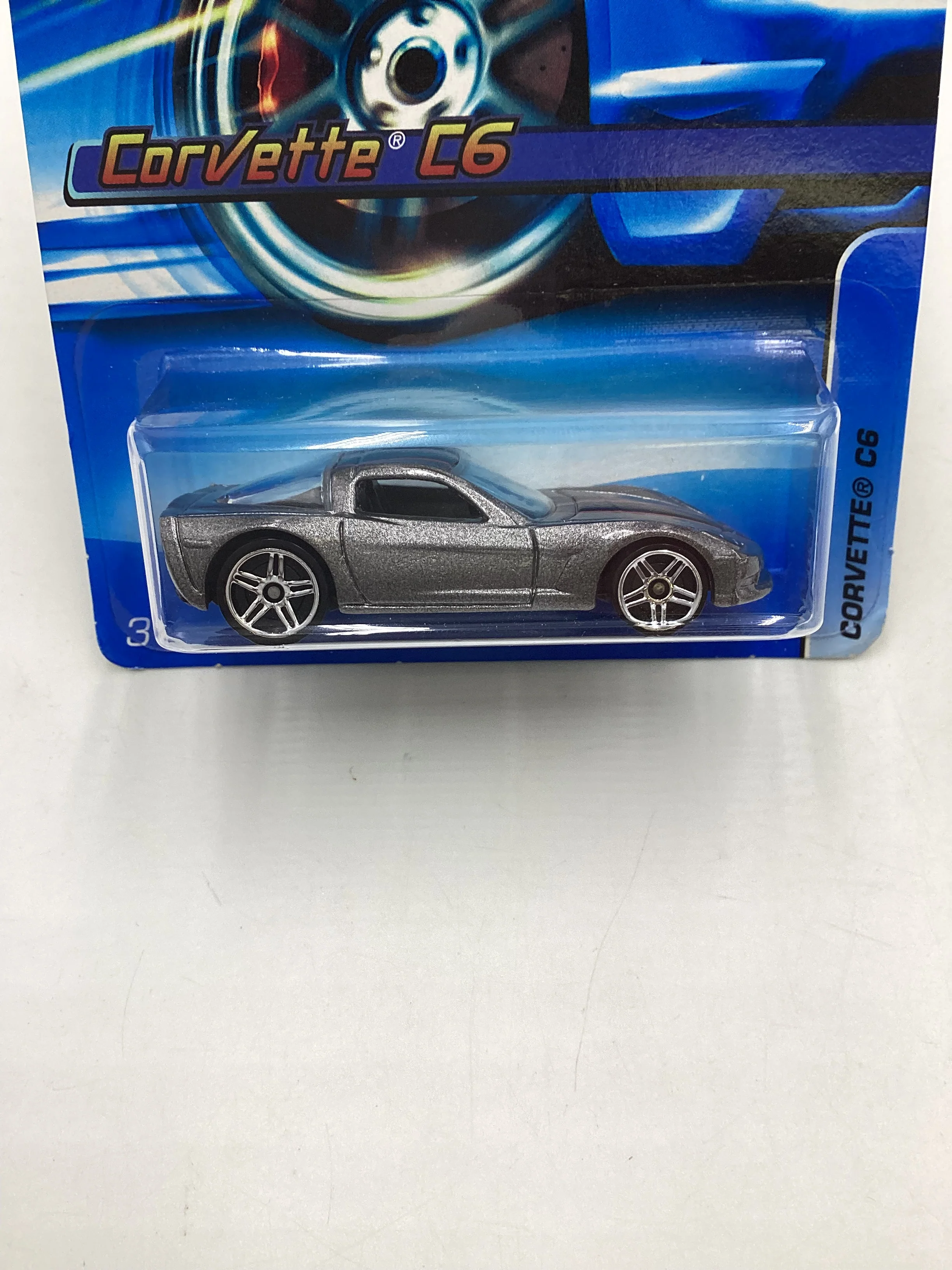 2005 Hot Wheels #175 Corvette C6 Kmart Exclusive Silver 238F - Image 3