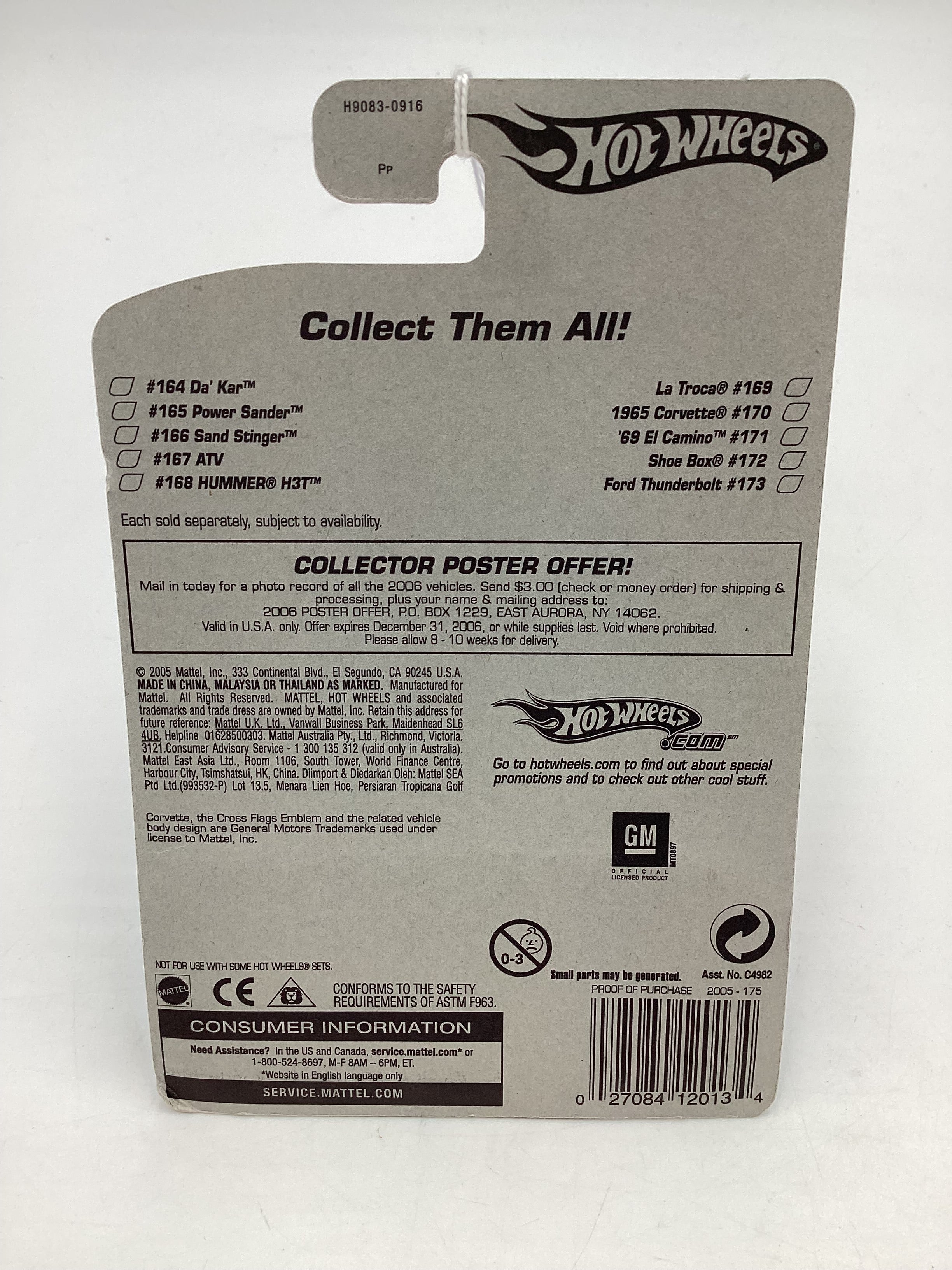 2005 Hot Wheels #175 Corvette C6 Kmart Exclusive Silver 238F - Image 7