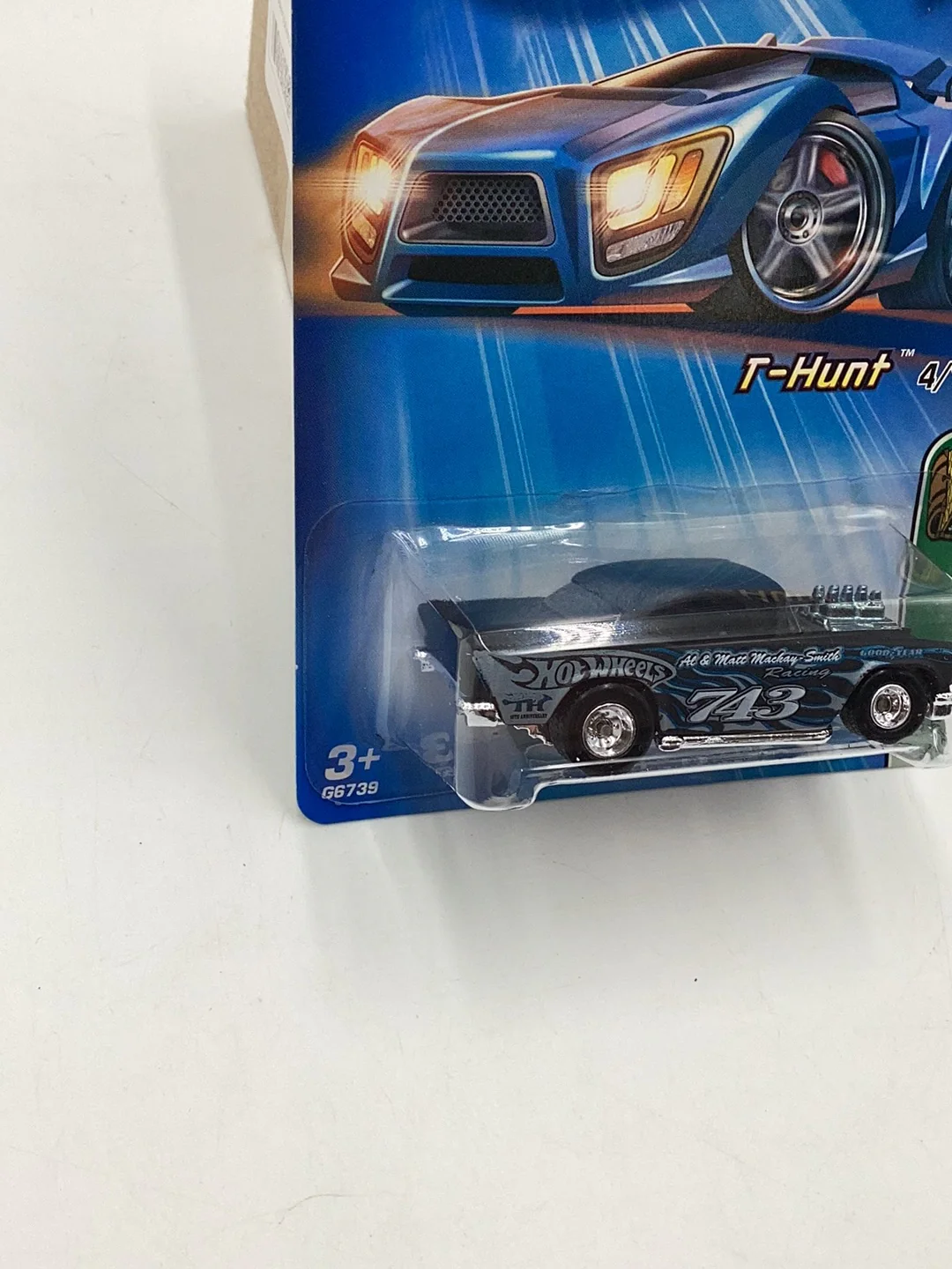 2005 Hot Wheels Treasure Hunt #124 1957 Chevy Silver Wheels W/Protector 67B - Image 3