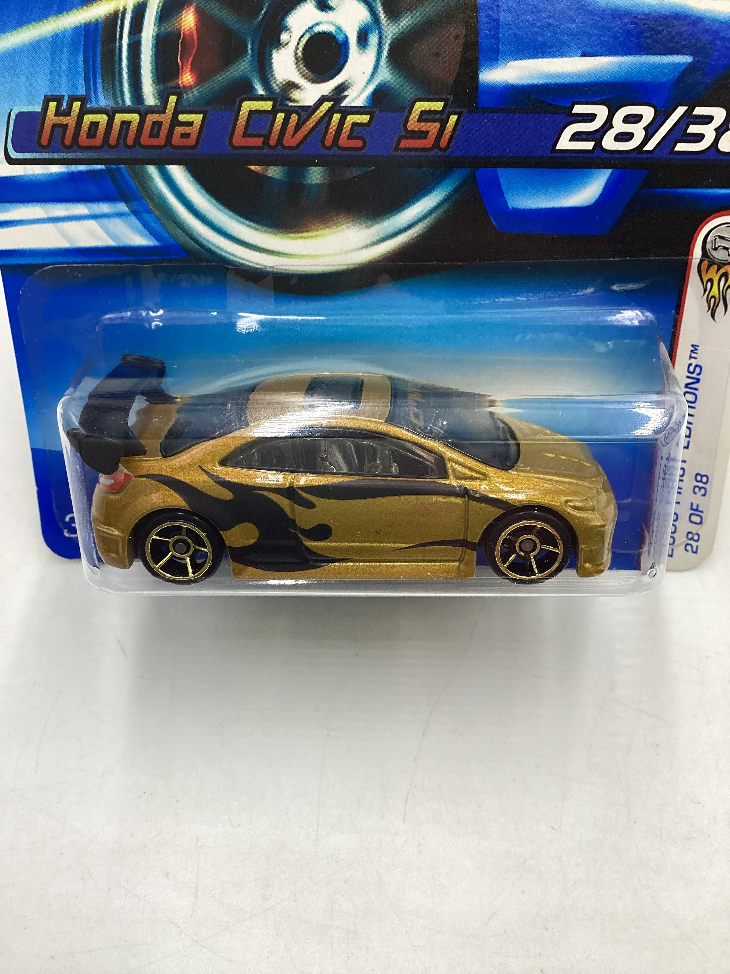 2006 Hot wheels #028 Gold Honda Civic Si 78A - Image 3