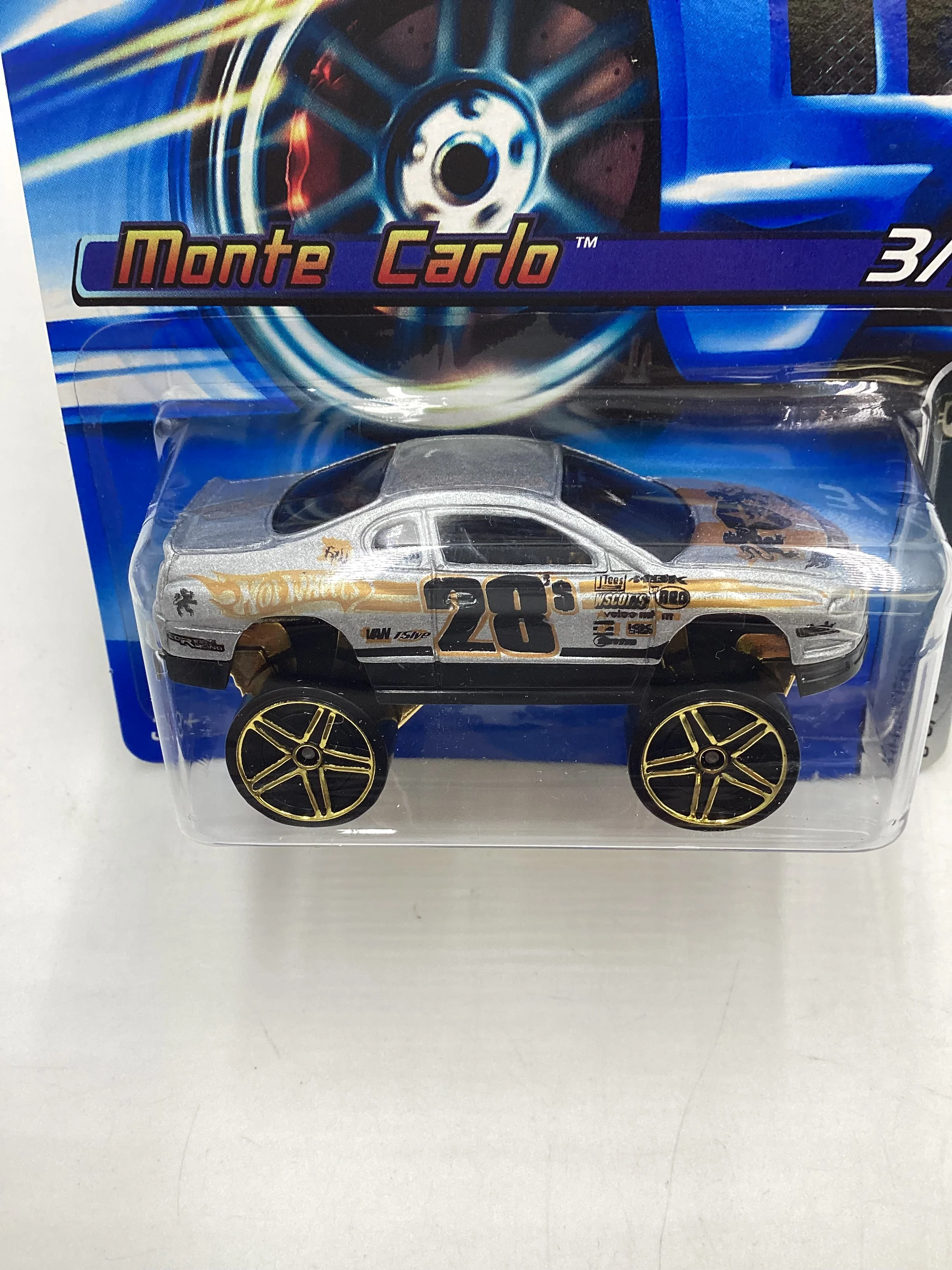 2006 Hot Wheels #103 Hi Rakers Monte Carlo Silver 18E - Image 3