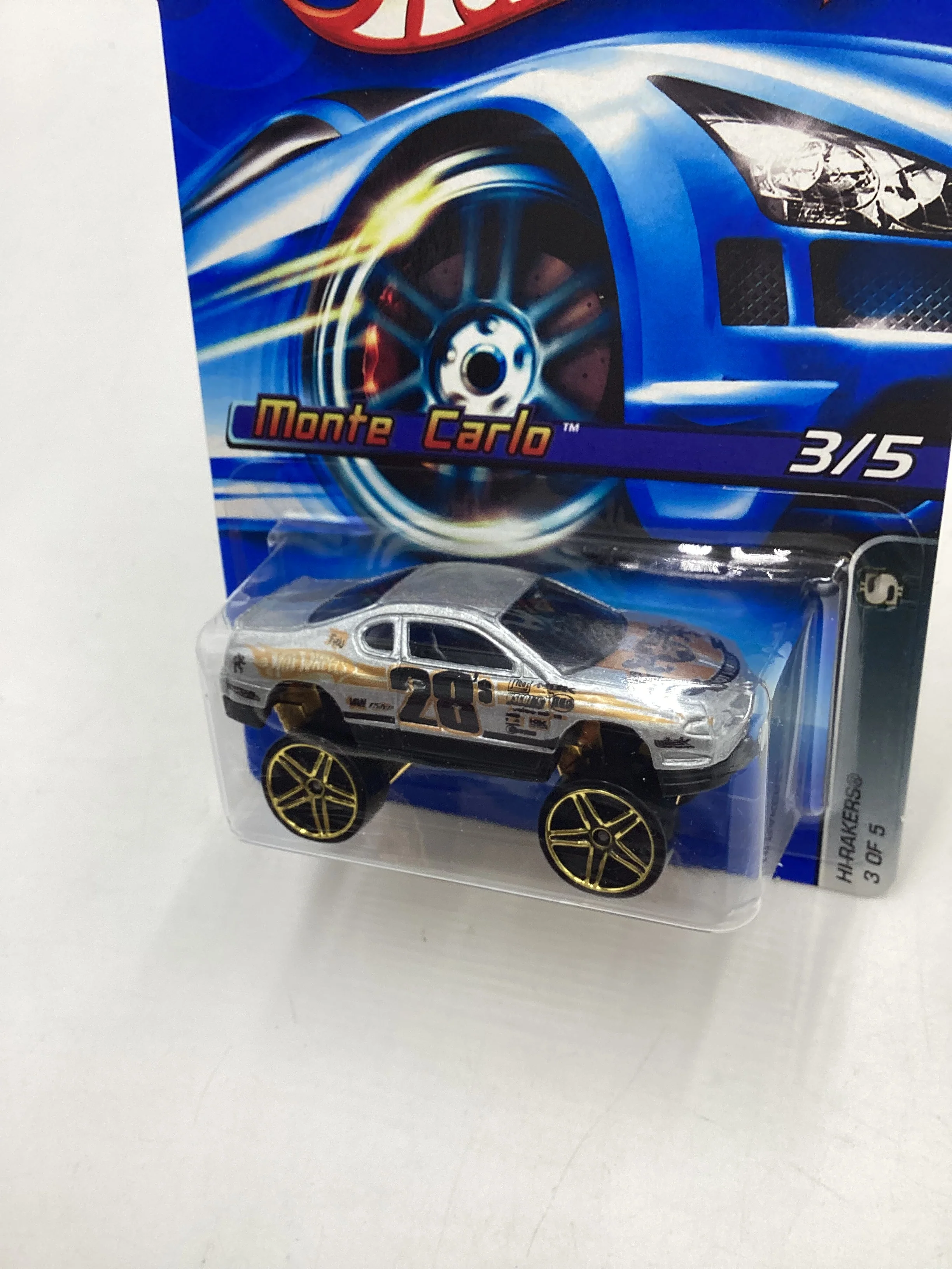 2006 Hot Wheels #103 Hi Rakers Monte Carlo Silver 18E - Image 4