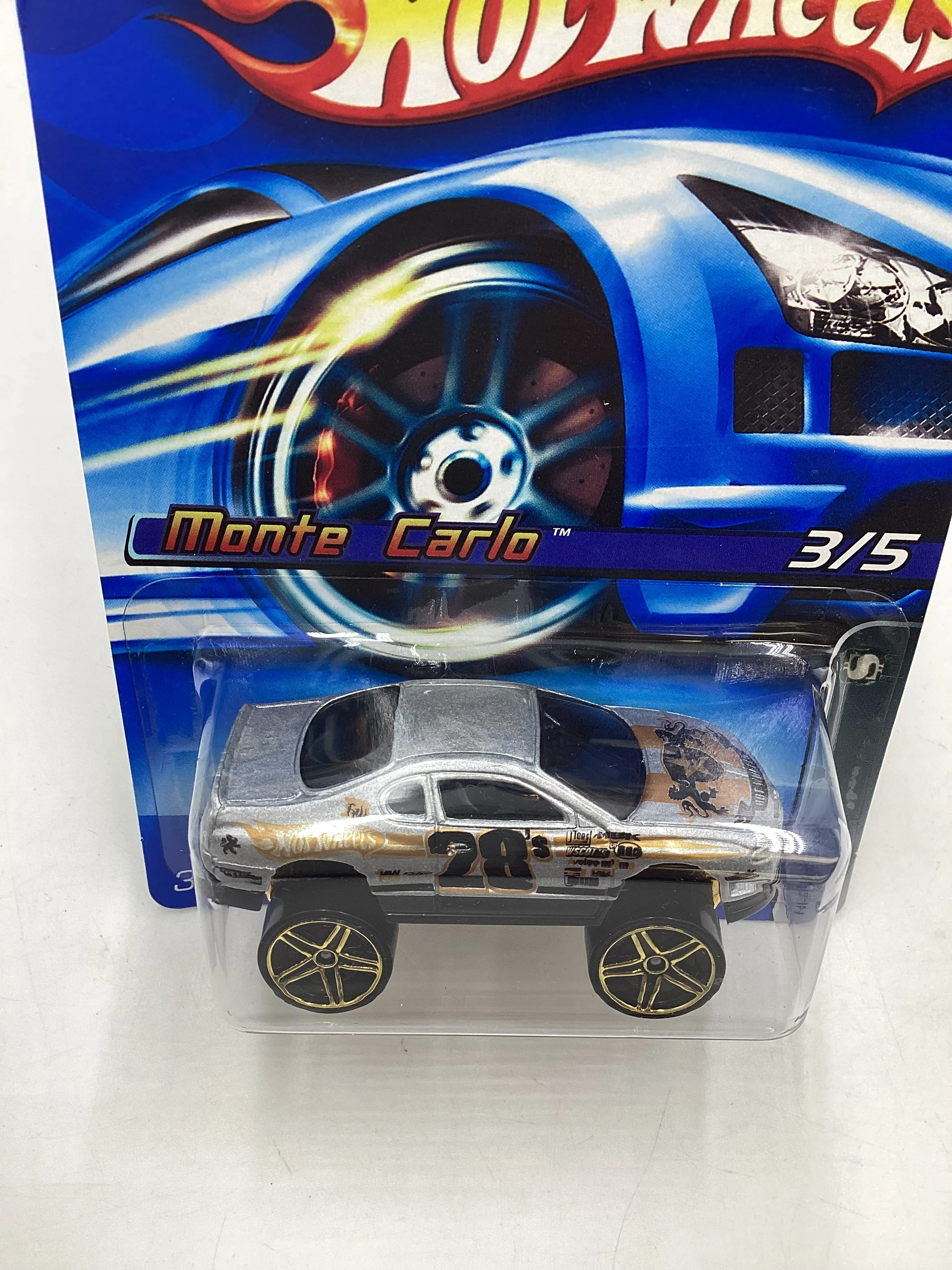 2006 Hot Wheels #103 Hi Rakers Monte Carlo Silver 18E - Image 6